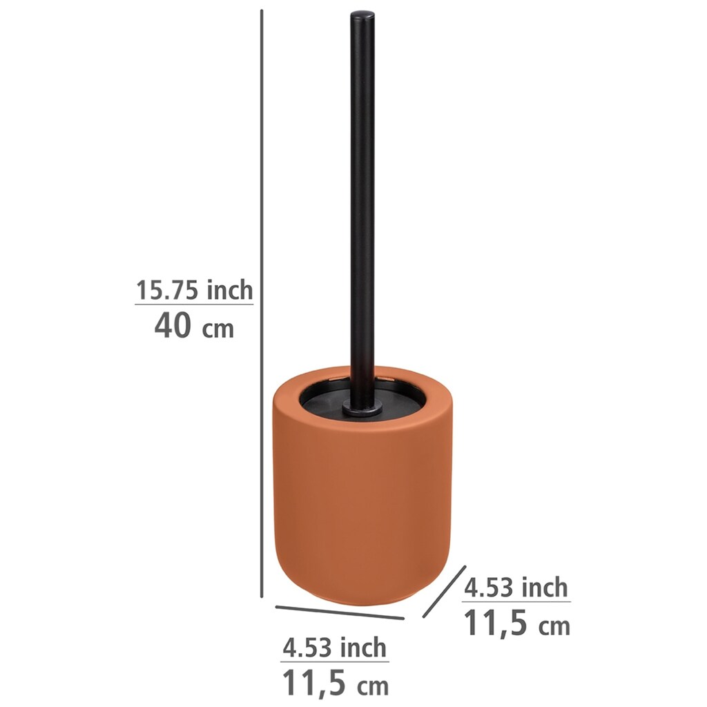 WENKO WC-Garnitur »Avellino«, aus Keramik-Edelstahl, Bürstenhalter, Keramik