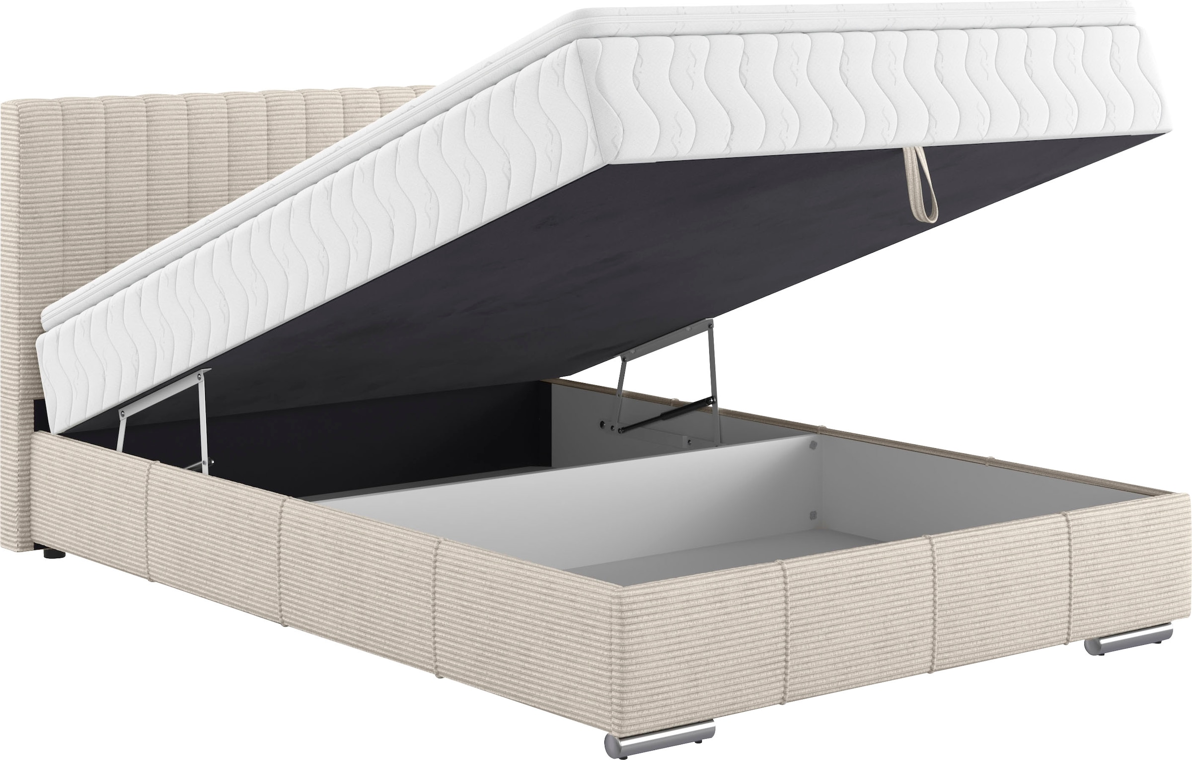 3. Bild von INOSIGN Boxbett Thor mit Bettkasten, inkl. Matratze, Topper und Zierkissen, in verschiedenen Härtegraden verfügbar