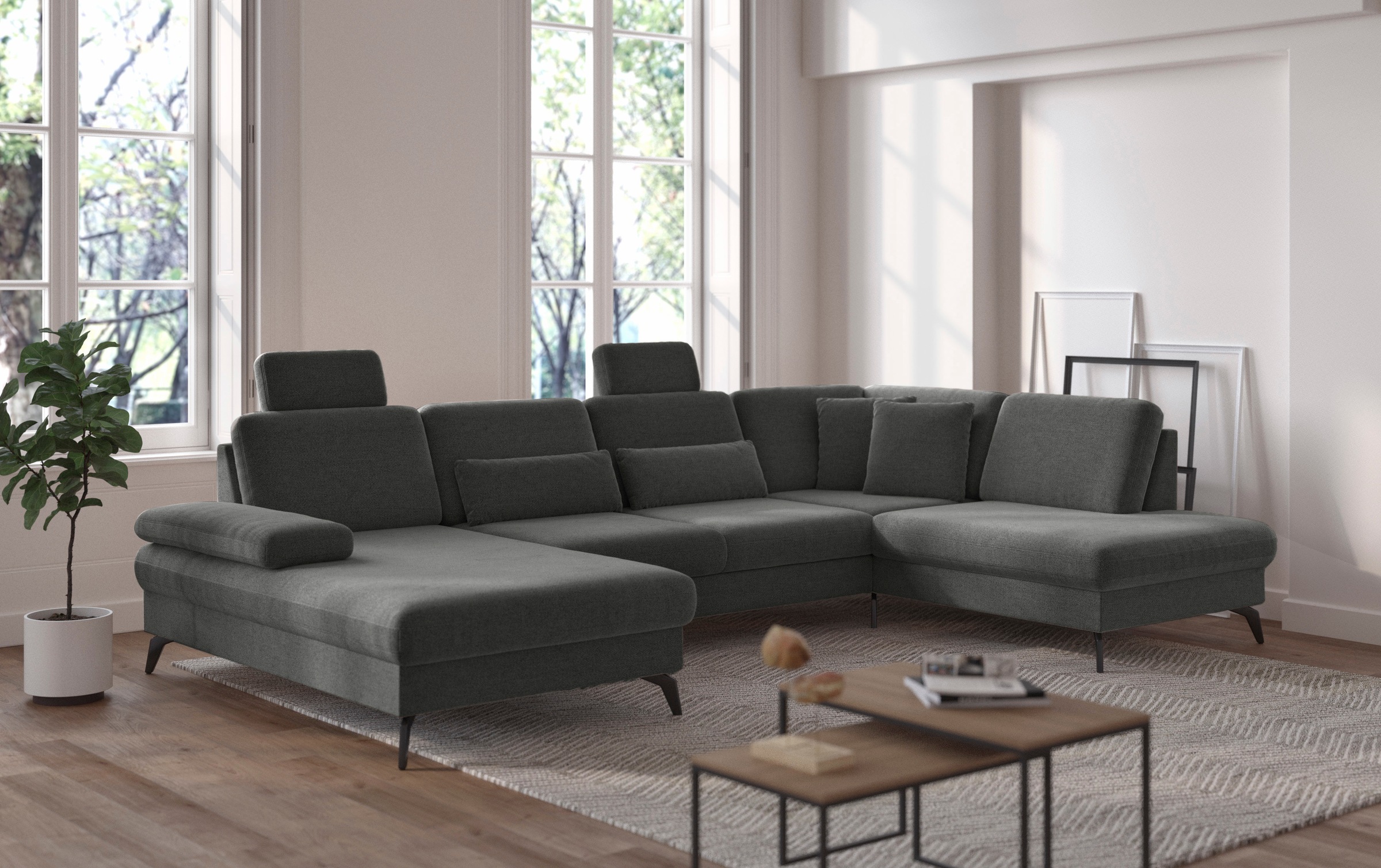 sit&more Wohnlandschaft Morris U-Form, inkl. Sitztiefenverstellung, günstig online kaufen