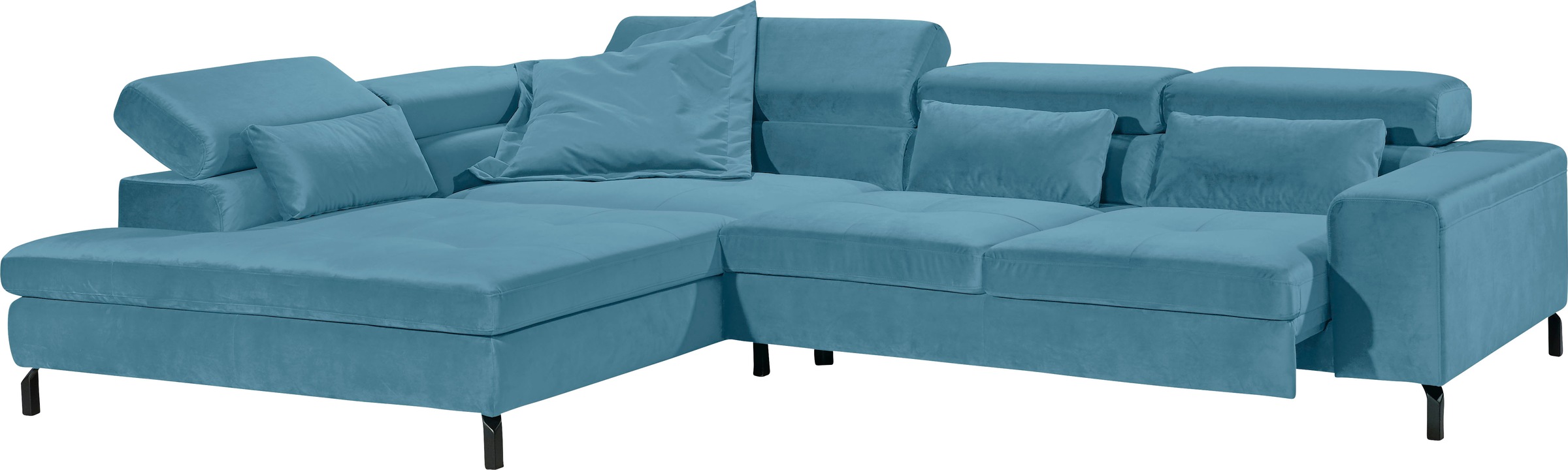 GALLERY M branded by Musterring Ecksofa »Felicia Due L-Form«, Wahlweise mit Sitzvorzug, inkl. Kopfteilverstellung, Sitzhöhe 40 cm