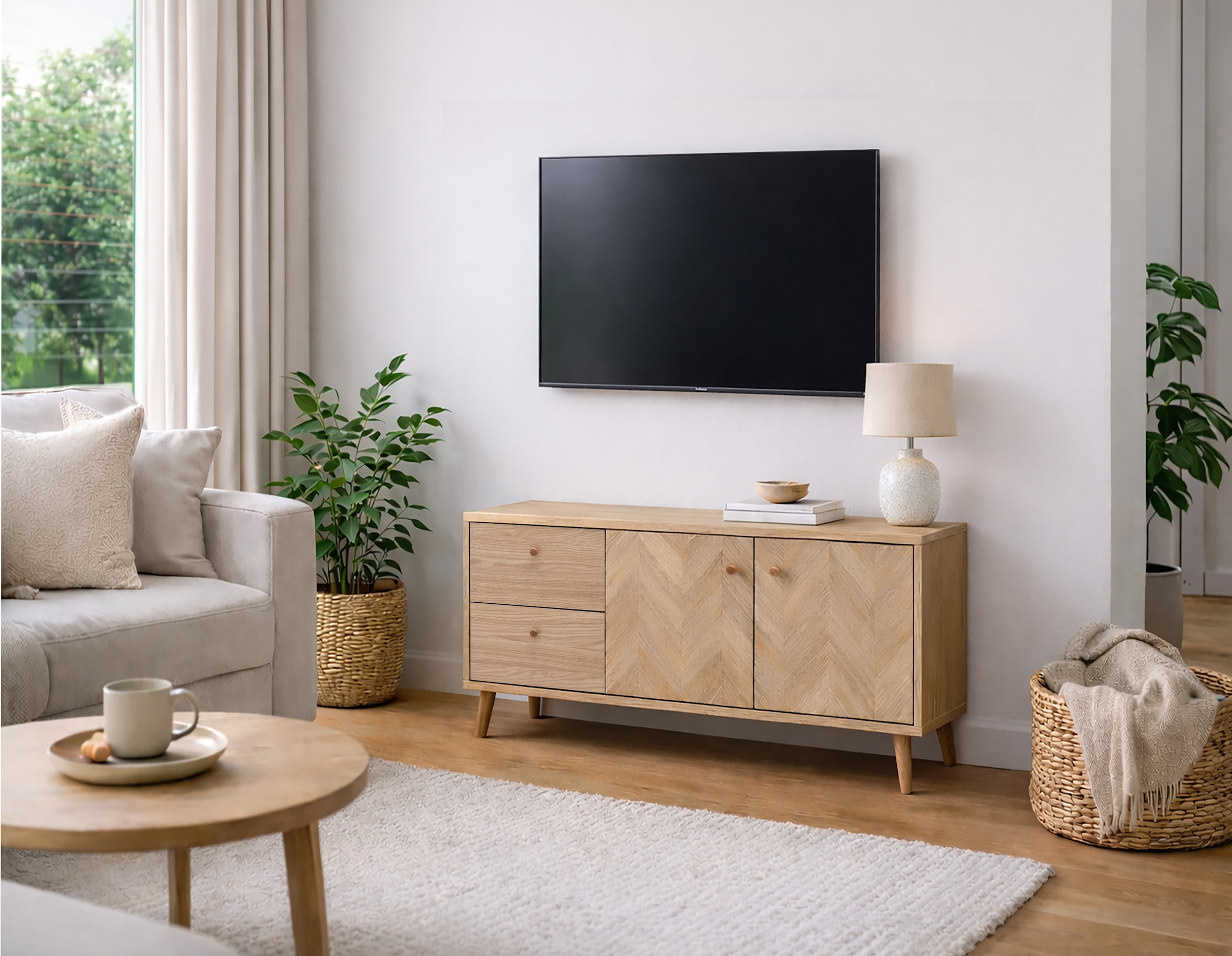 Schildmeyer TV-Board »Visby, Lowboard,melaminharzbeschichtet, Made in Germany, B: 109 cm« 1 Stk. tlg. Solide Verarbeitung - Dieses Produkt ist in Deutschland gefertigt
