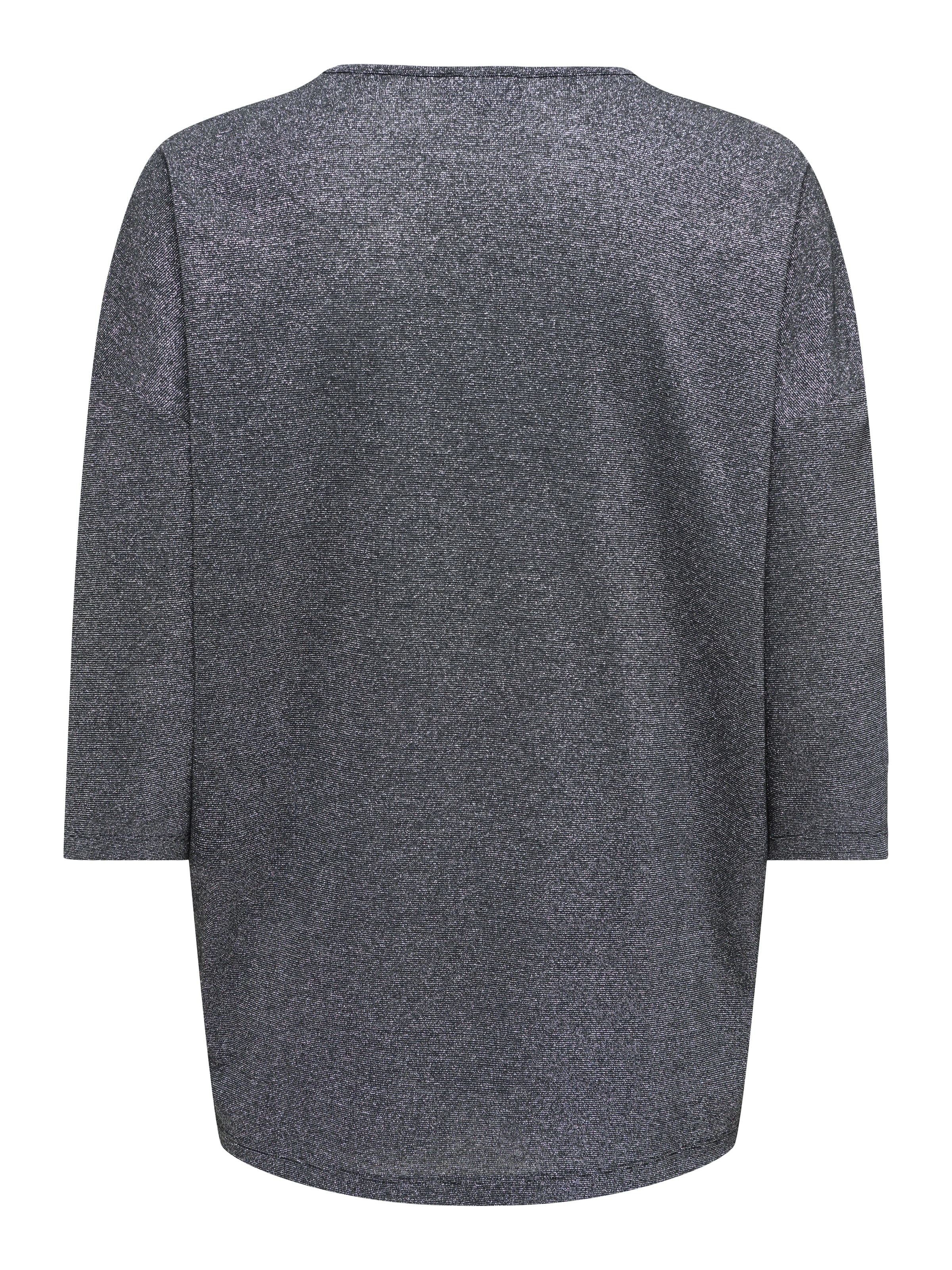 ONLY 3/4-Arm-Shirt »ONLSILVERY GLAMOUR LUREX 3/4 TOP JRS« mit Glitzer-Effekt
