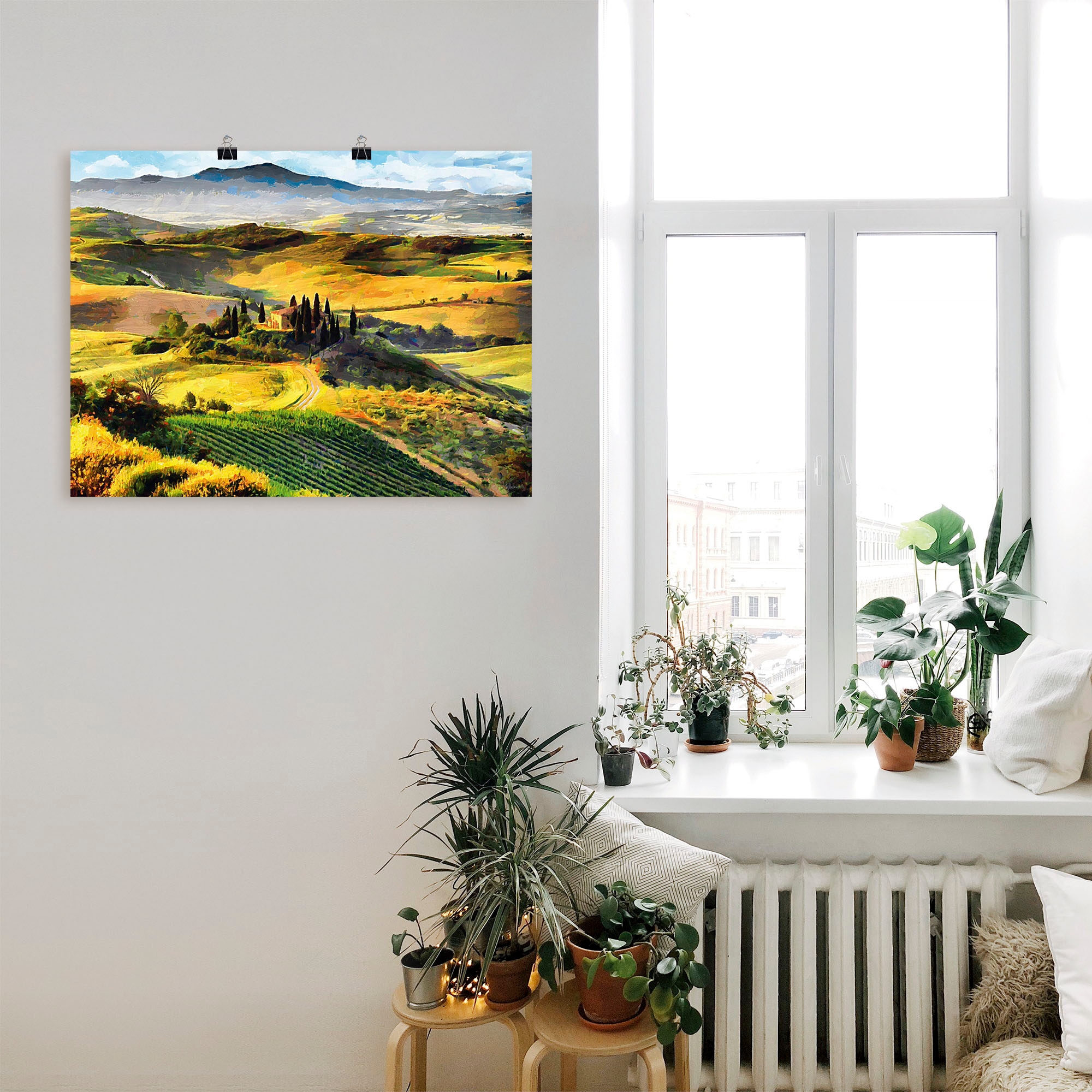 Artland Wandbild »Toskana von oben«, Bilder von Europa, (1 St.), als Leinwandbild, Poster in verschied. Größen