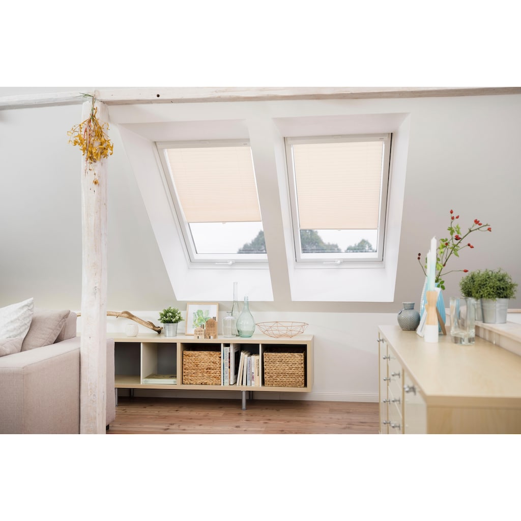 LICHTBLICK ORIGINAL Dachfensterplissee »Haftfix«, Lichtschutz, ohne Bohren, verspannt