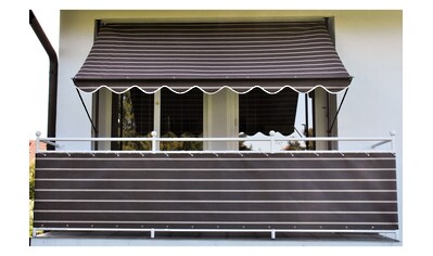 Angerer Freizeitmöbel Balkonsichtschutz, Meterware, braun/weiß, H: 75 cm kaufen