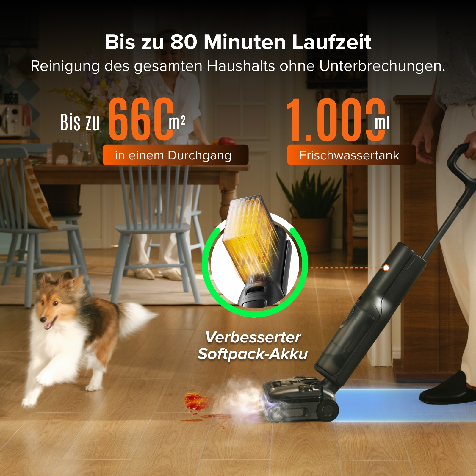 Roborock Nass-Trocken-Sauger »F25 Steam Dampfreiniger mit 25.000 Pa Saugleistung« Steam-Modus, 95 °C Selbstreinigung und 95 °C Trocknung