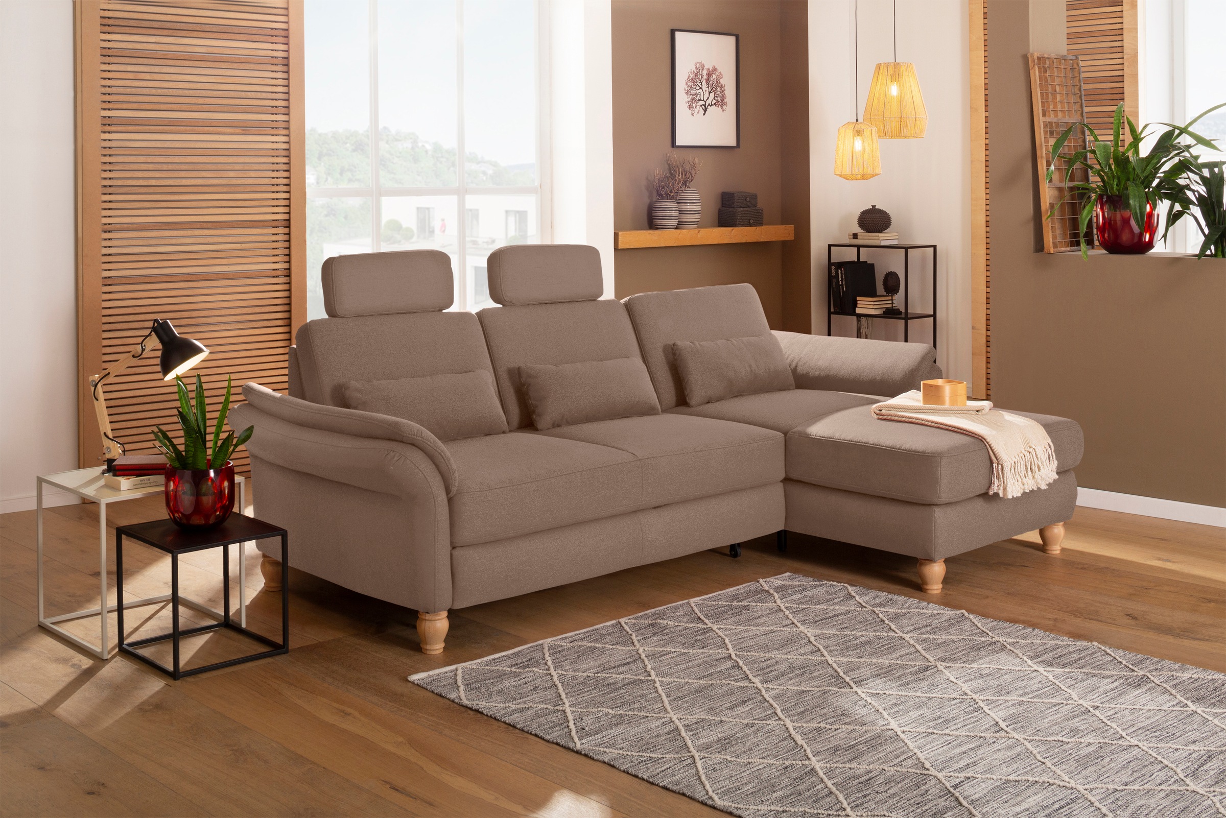 Home affaire Ecksofa »Palace L-Form« incl. Sitztiefenverstellung, wahlweise günstig online kaufen