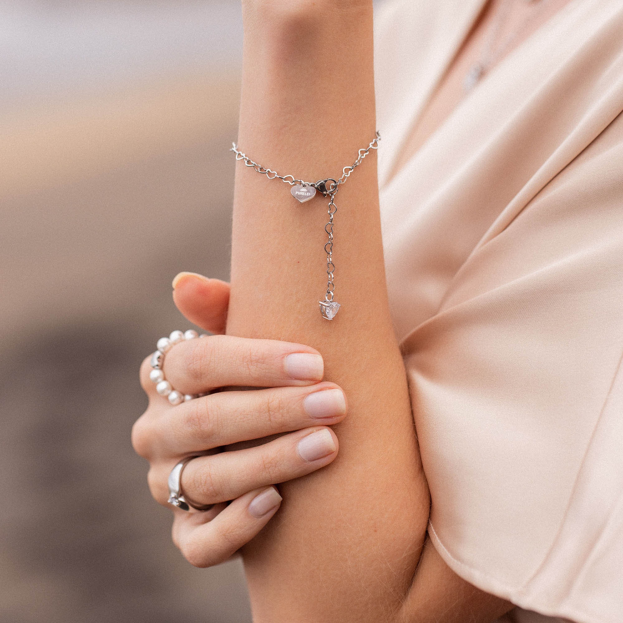 Purelei Armband »Schmuck Geschenk Endless Love Herz, 23031-Bracelet-Endless-Love«, mit Zirkonia (synth.)