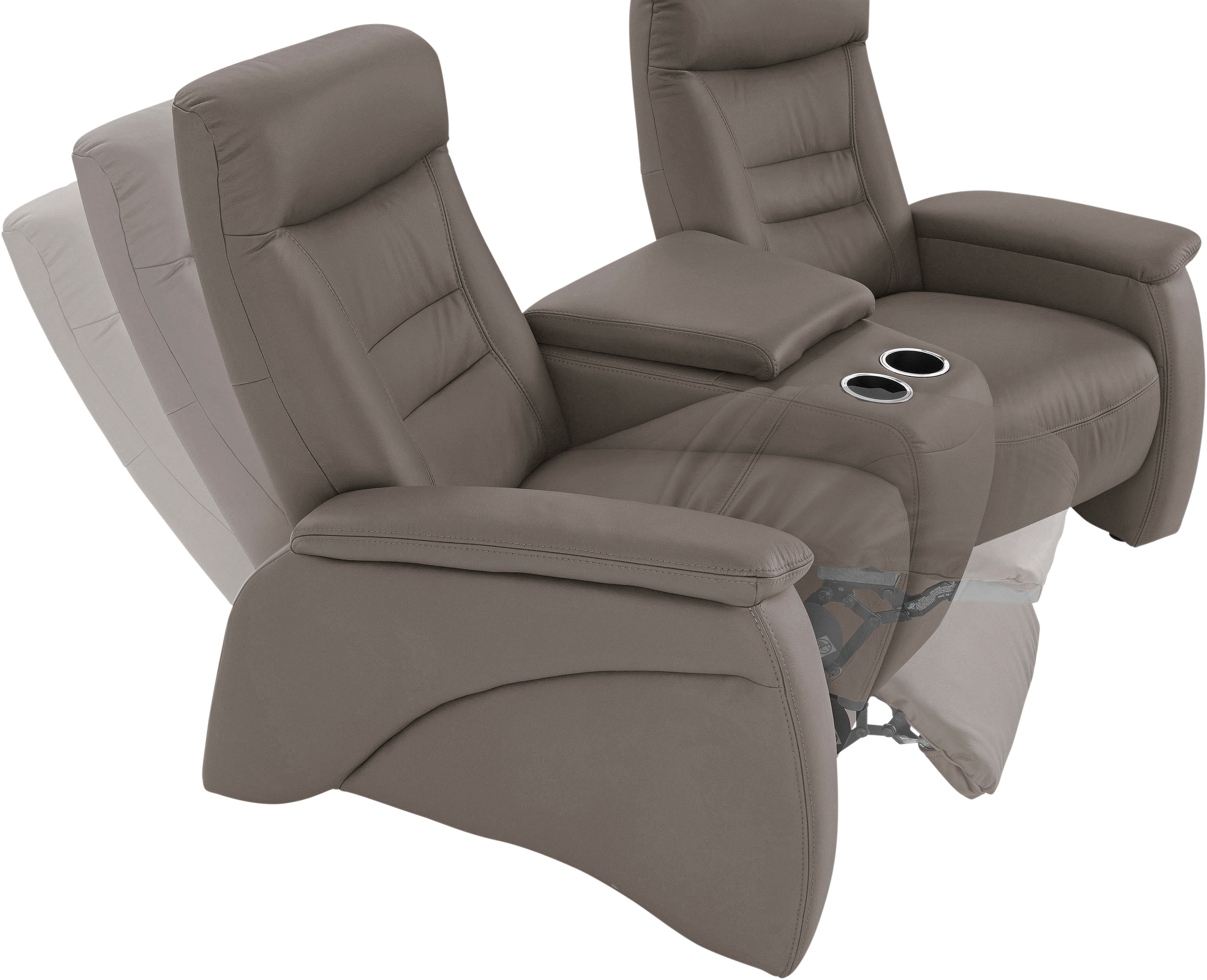 exxpo - sofa fashion 2,5-Sitzer »Ascoli, Kinosofa mit hohem Sitzkomfort, bequeme Armlehnen«, inkl. Relaxfunktion, mit Ablage und Staufach, hohe Rückenlehne