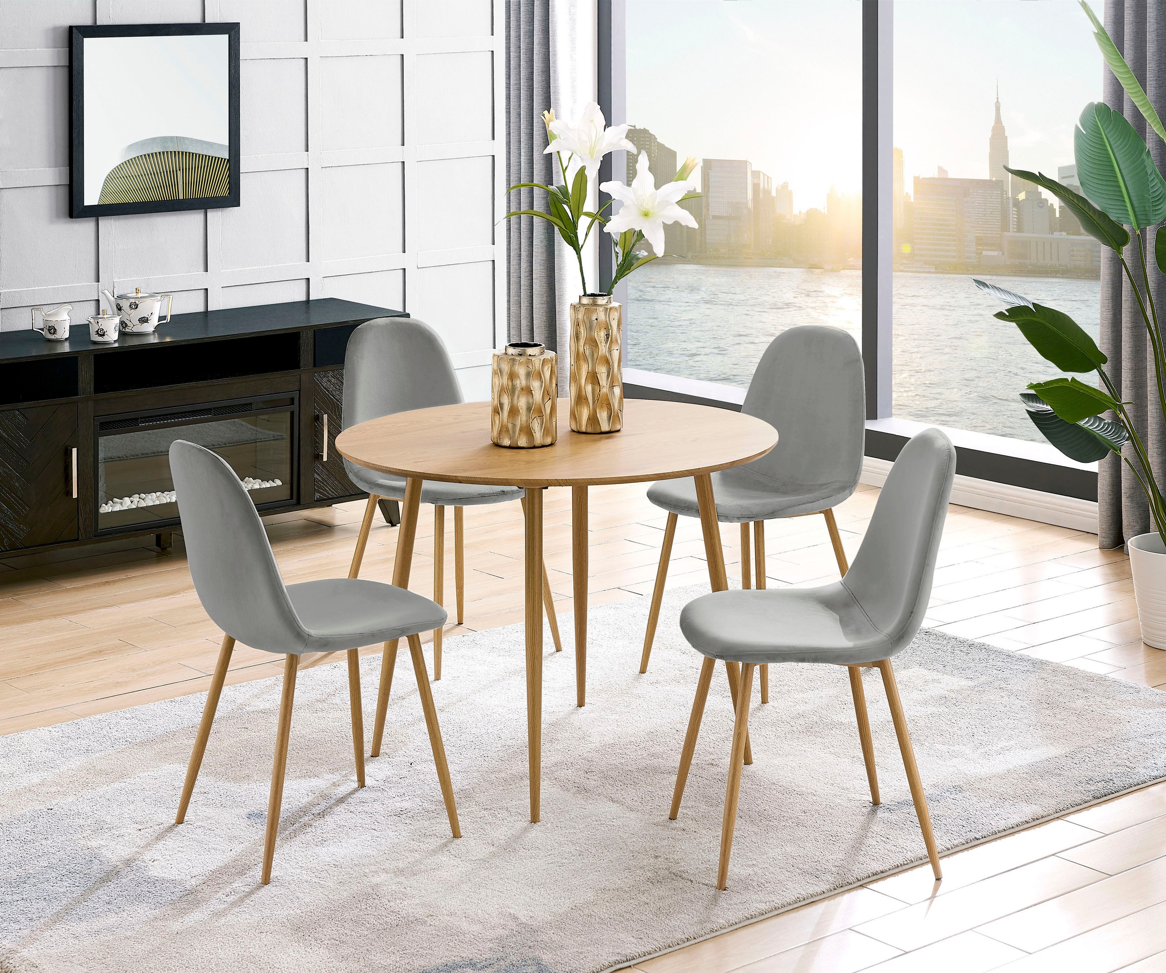 Leonique Esszimmerstuhl »Eadwine, TOPSELLER! Stuhl, Küchenstuhl, 4-Fuß Stuh günstig online kaufen