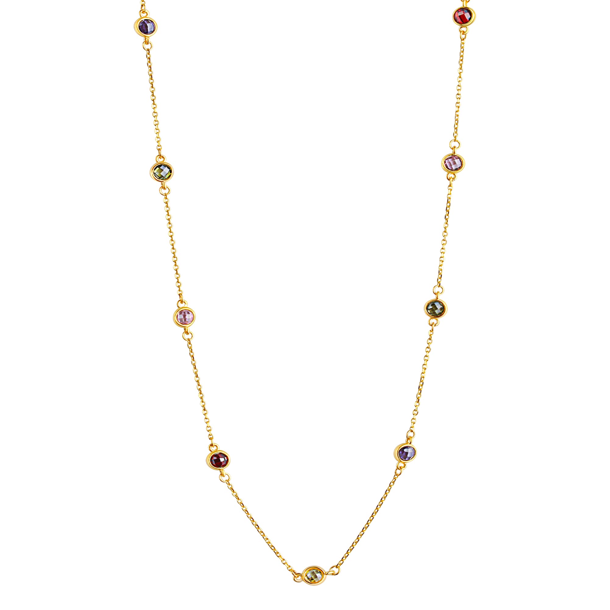 CELESTA Kette mit Anhänger »375 Gelbgold mit Zirkonia bunt«