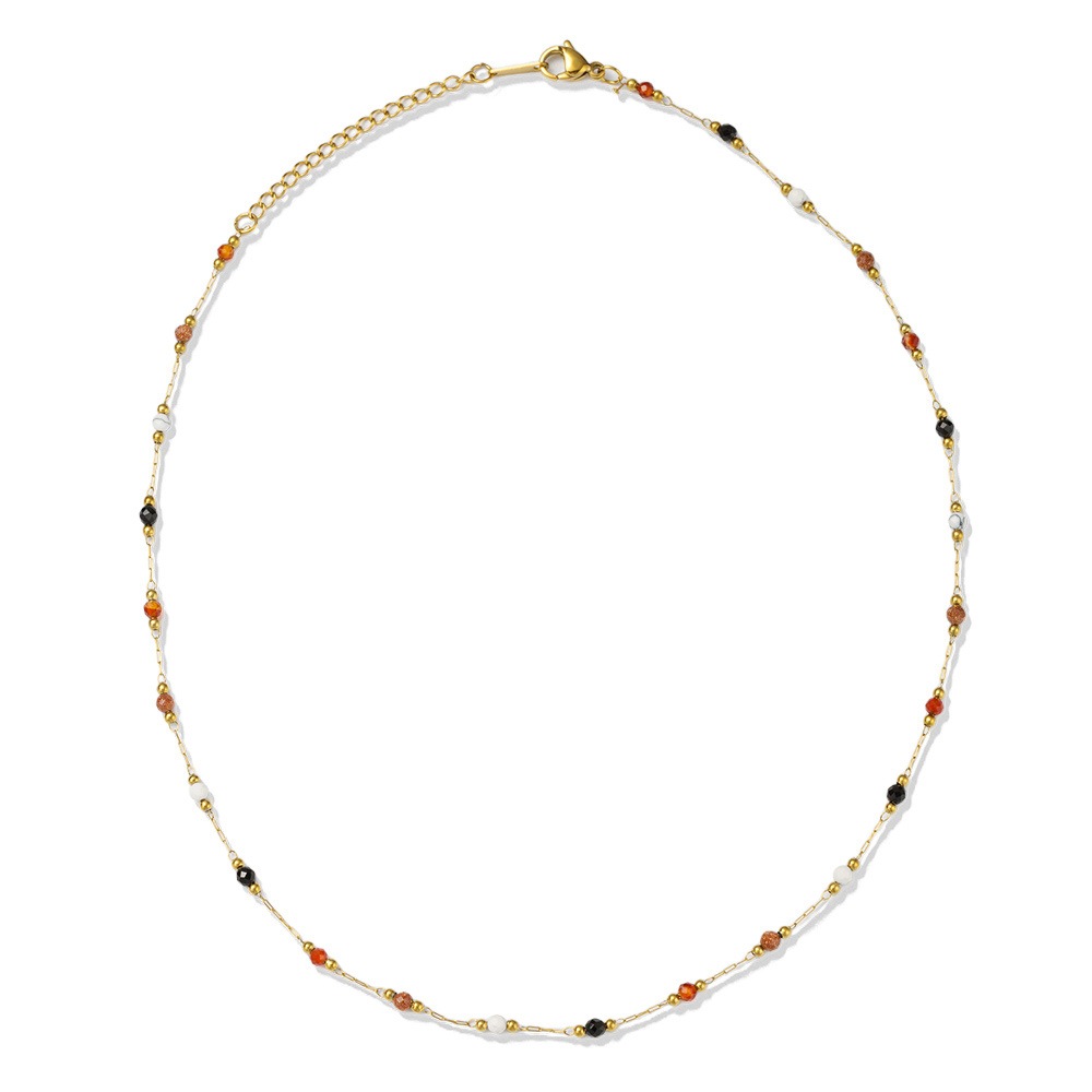 Firetti Collier »Schmuck Geschenk Edelstahl Halsschmuck Halskette Edelstein« Made in Germany - mit Achat