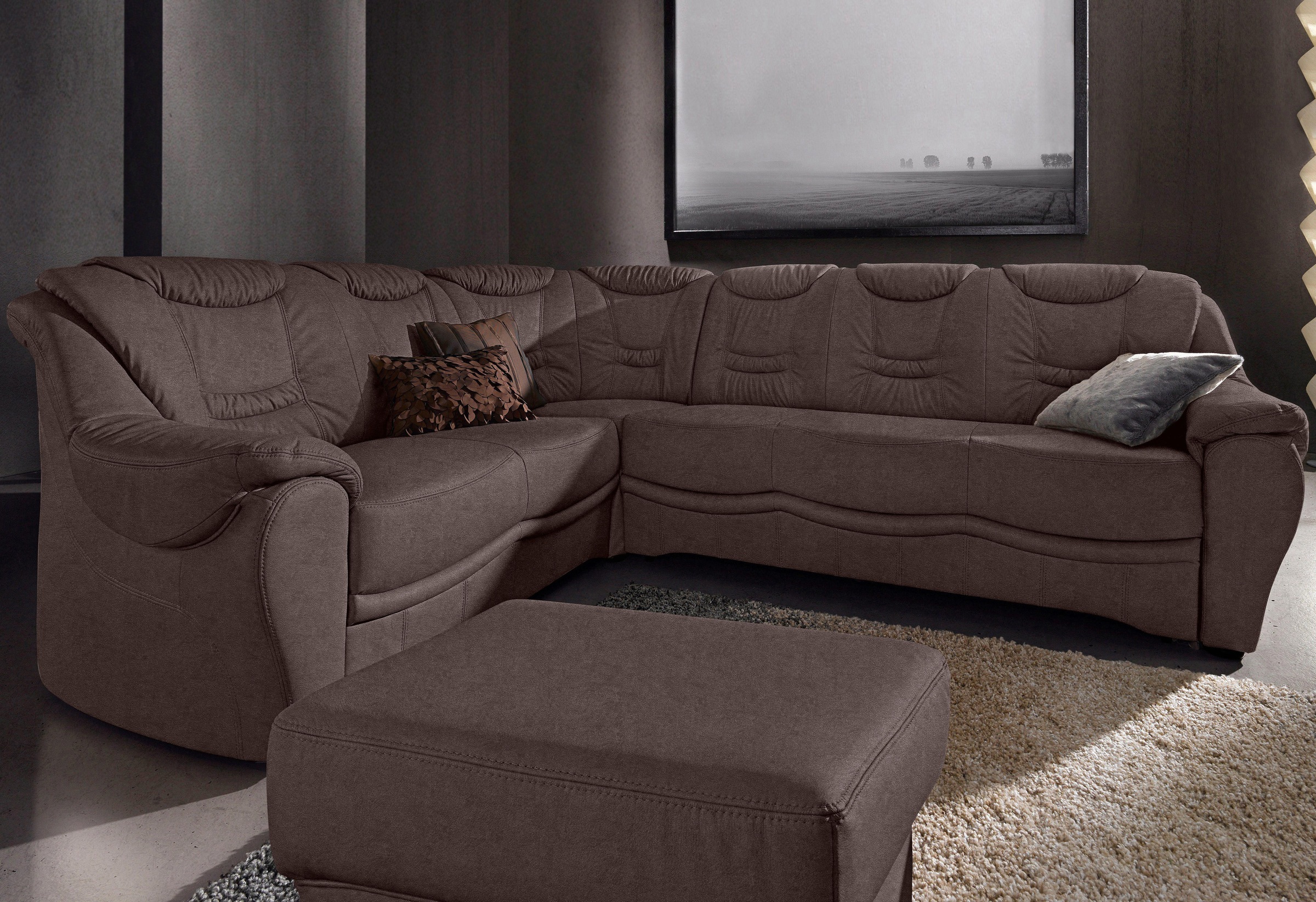 sit&more Ecksofa »Benson L-Form« wahlweise mit Bettfunktion