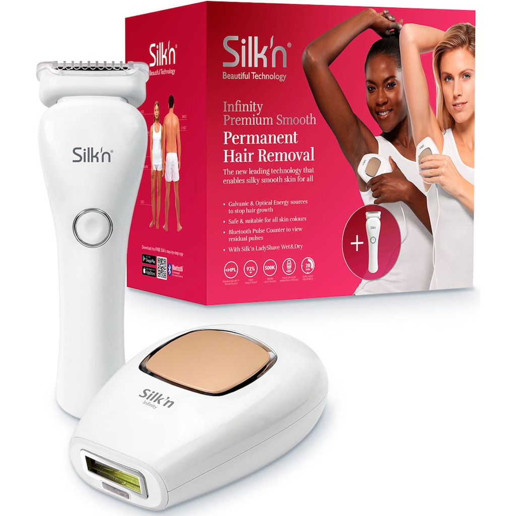 Silk'n IPL-Haarentferner »Infinity Premium Smooth«, 500000 Lichtimpulse, inkl. LadyShave &Verlängerungskabel