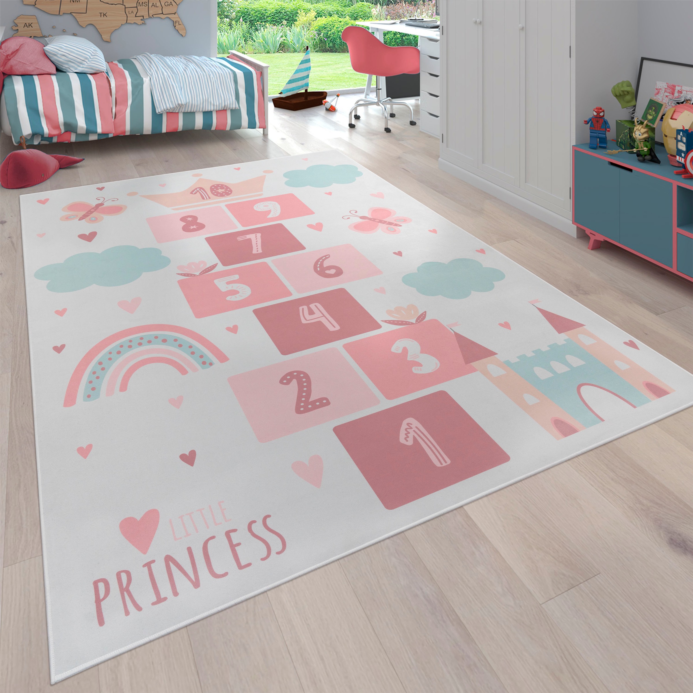 Paco Home Kinderteppich »Bino 585«, rechteckig, 4 mm Höhe, Spielteppich, Ku günstig online kaufen
