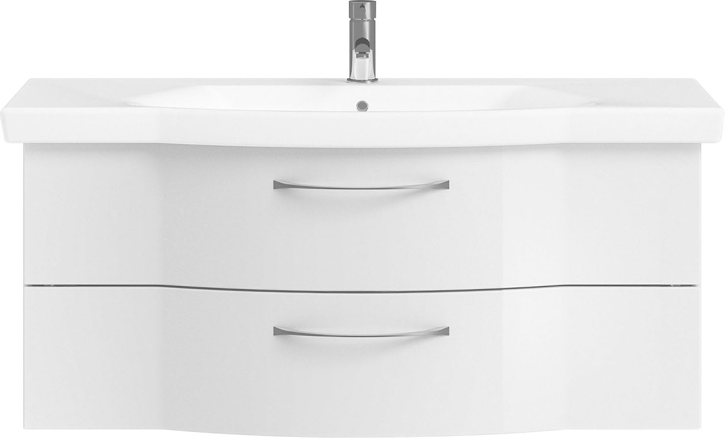 Saphir Badmöbel-Set »6005 Sprint 3-teilig, Keramik-Waschtisch mit LED-Spiegelschrank« 4 Stk. tlg.