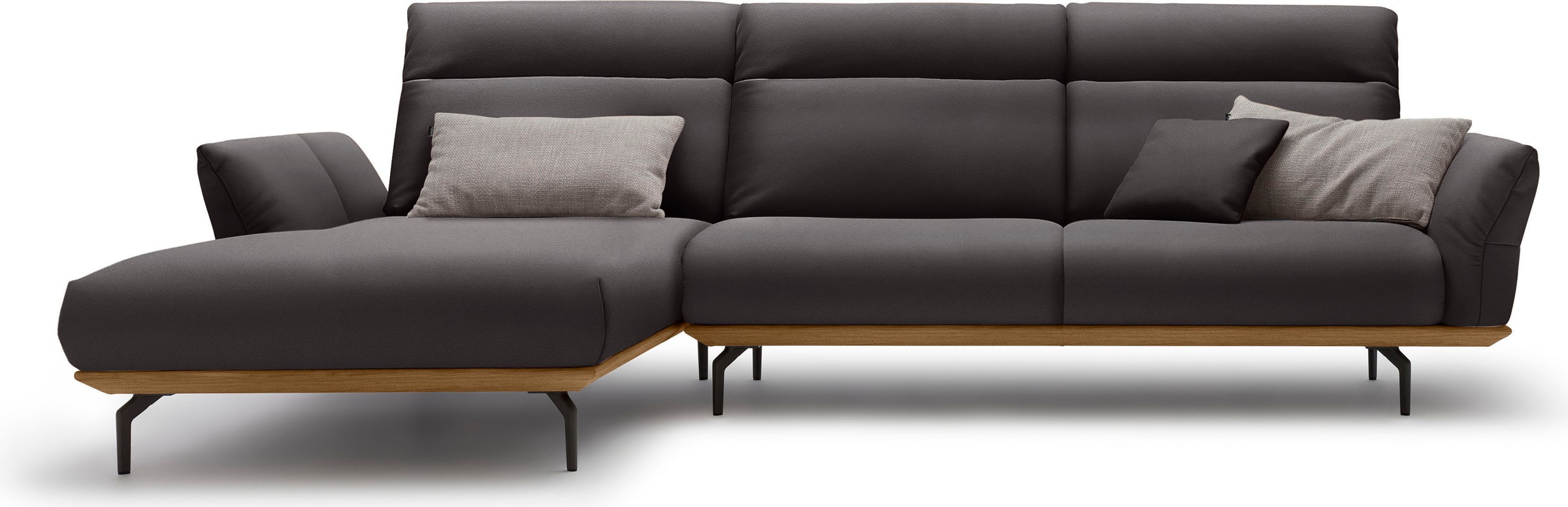 Creation BY ROLF BENZ Ecksofa »CR.460«, Sockel in Nussbaum, Winkelfüße in U günstig online kaufen