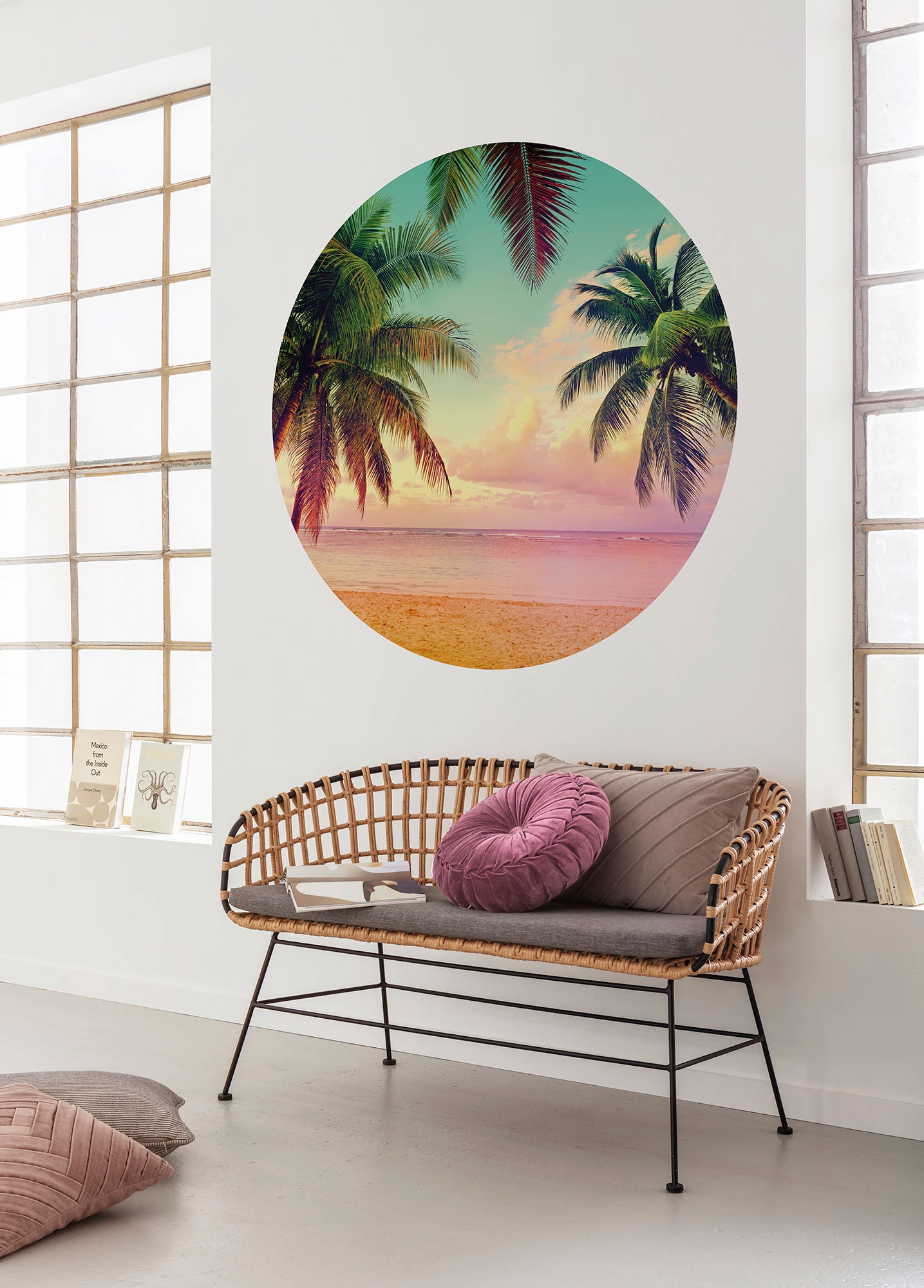 Komar Fototapete »Vlies selbstklebend - Getaway - Größe 125 x 125 cm«, bedruckt, Wohnzimmer, Schlafzimmer