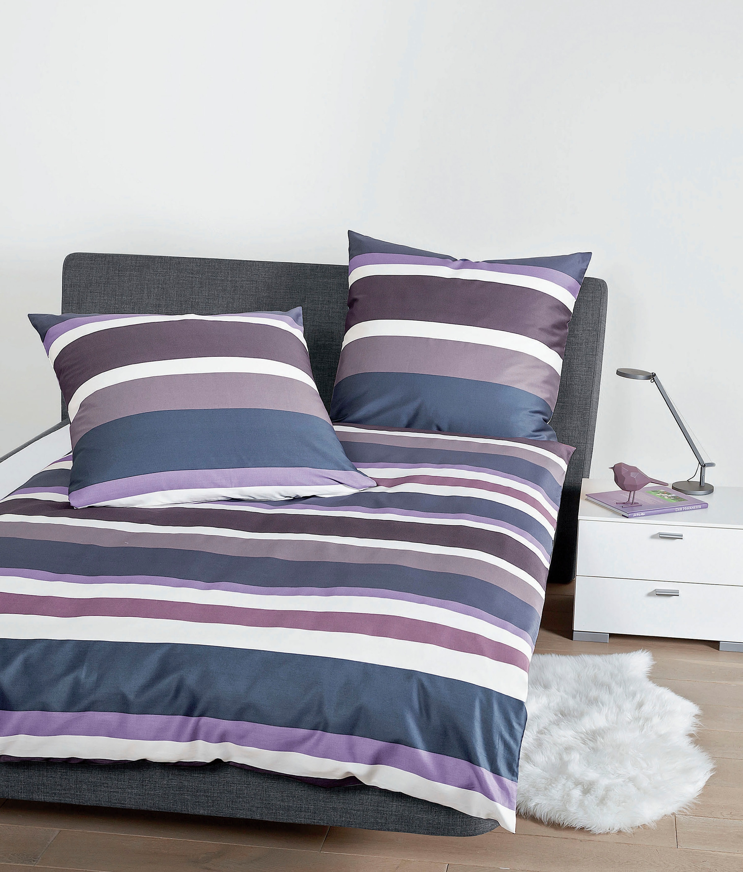 Janine Janine Mako-Satin Bettwäsche J.D. 87069 lilac Größe:  200x220 cm + 2 günstig online kaufen