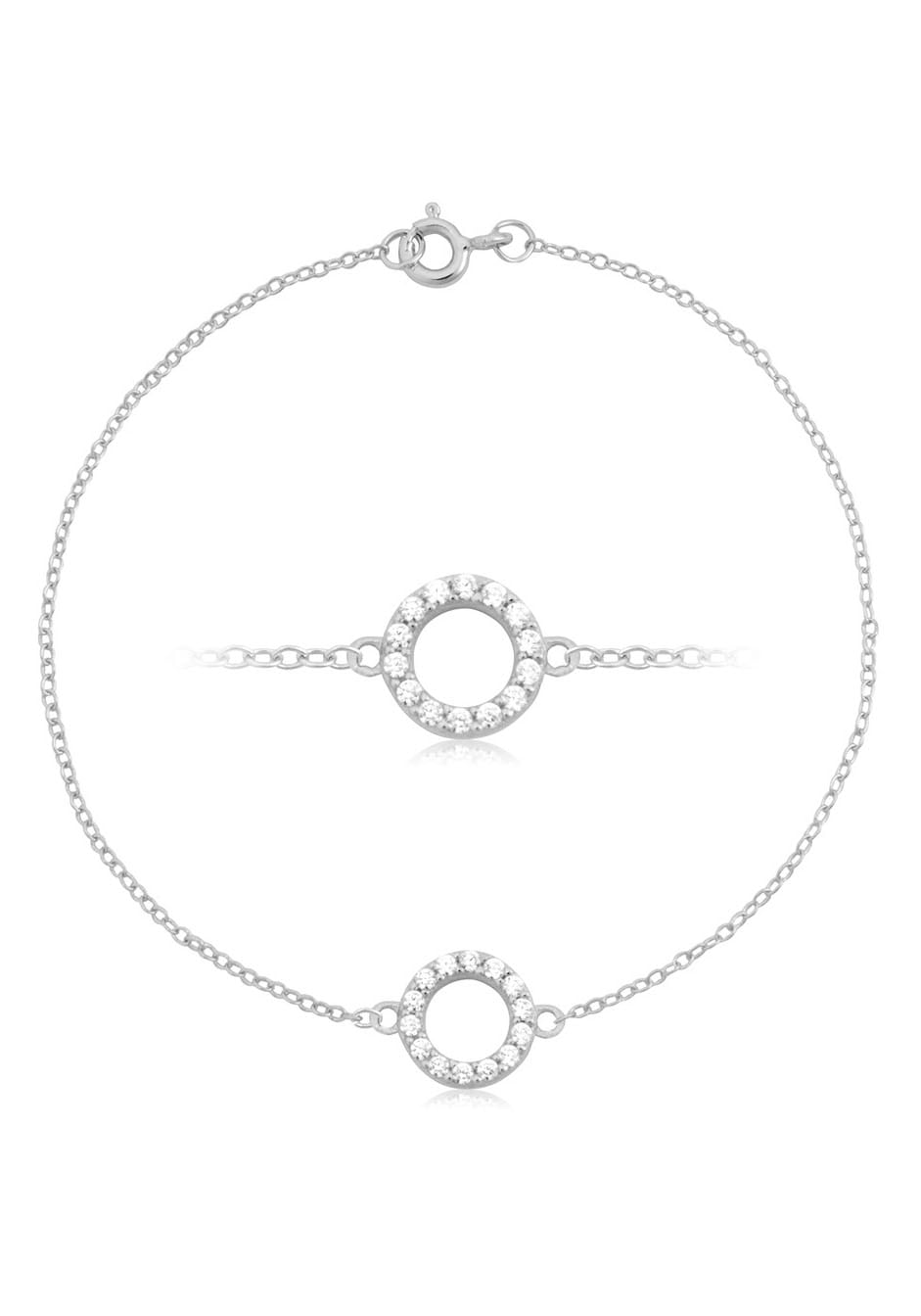 Firetti Silberarmband »Schmuck im Online-Shop Geschenk, Zirkonia, bestellen mit Kreis/Circle«, Germany Made in