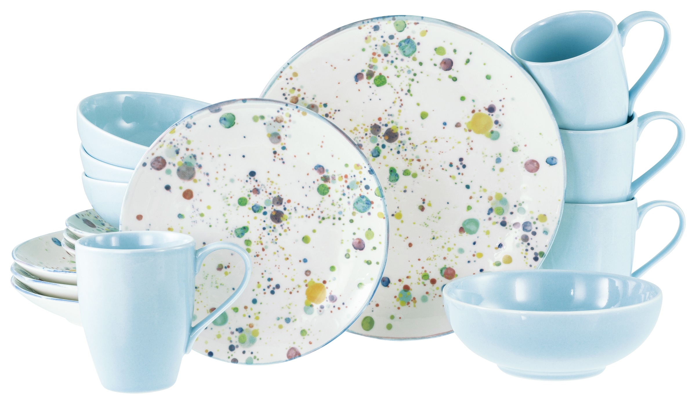 CreaTable Kombiservice »Candy Drops, Kombi-Service 16-tlg.«, (Set, 16 tlg.) günstig online kaufen