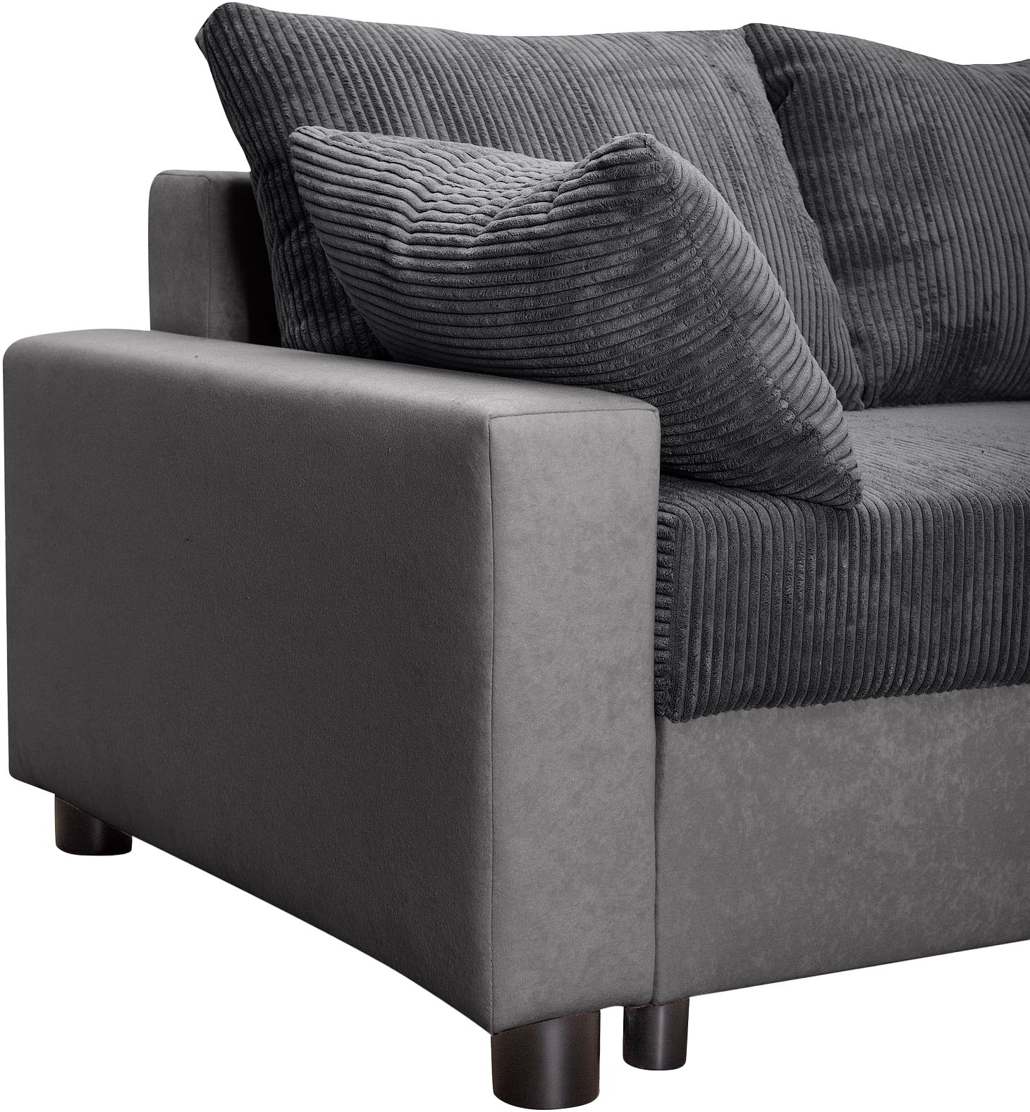 COLLECTION AB Ecksofa »Parma L-Form«, mit Schlaffunktion und Bettkasten, inklusive Kissen, Bonellfederkern