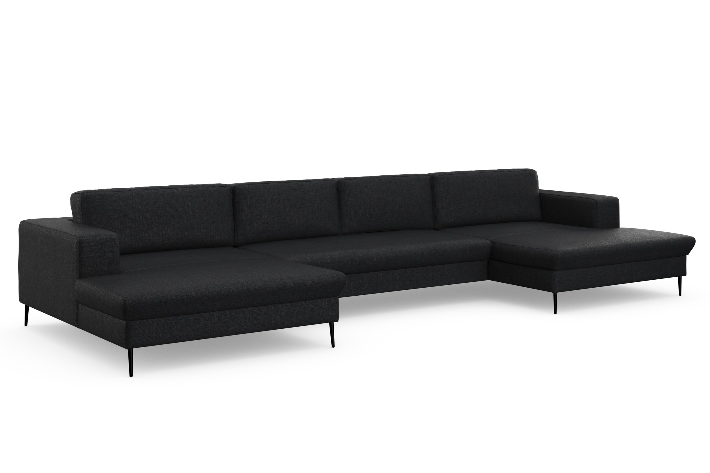 DOMO collection Wohnlandschaft »Modica U-Form«, XXL, in moderner Optik mit, 2 großzügigen Recamieren, auch in Cord