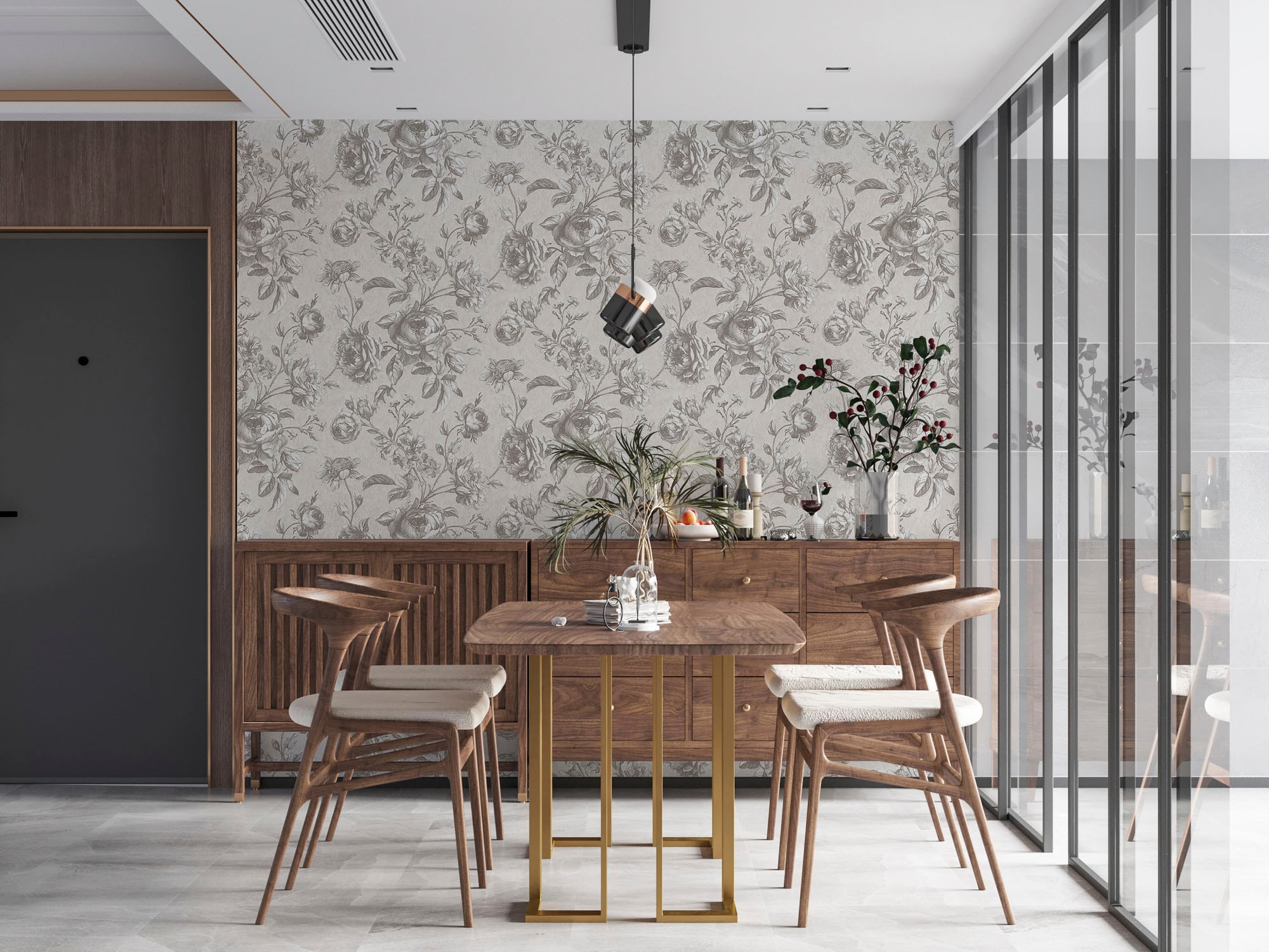 living walls Vliestapete »My Home My Spa«, geblümt-floral-natürlich, Floral Tapete Blumen Tapeten Wohnzimmer Schlafzimmer Küche Design Büro