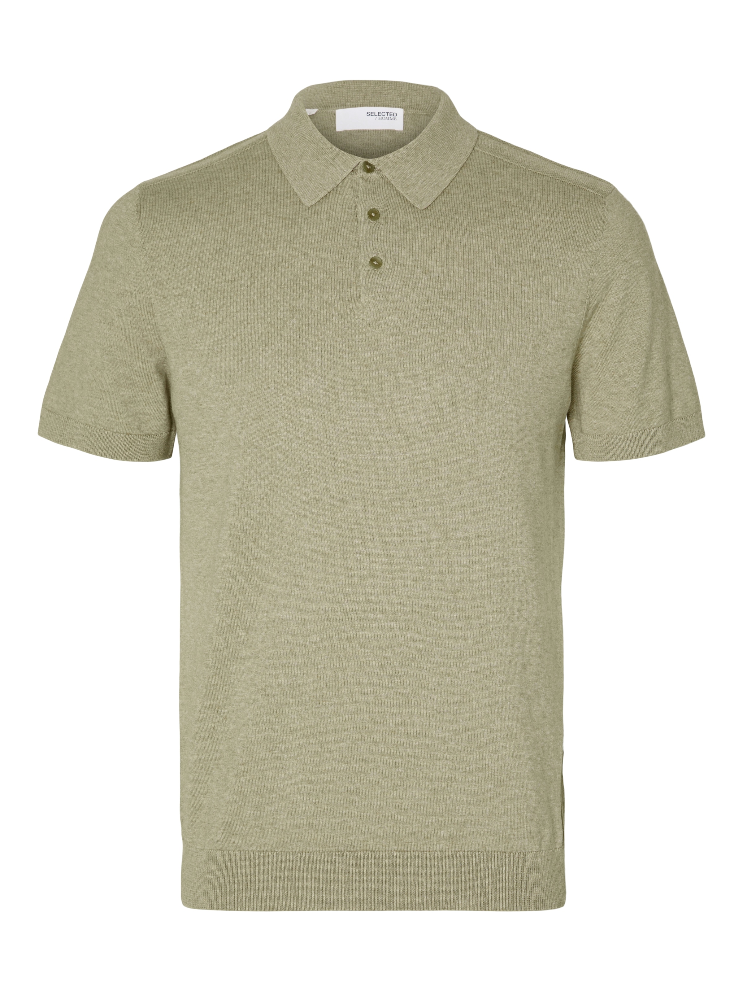 SELECTED HOMME Poloshirt »SLHBERG SS KNIT POLO NOOS«, aus Feinstrick