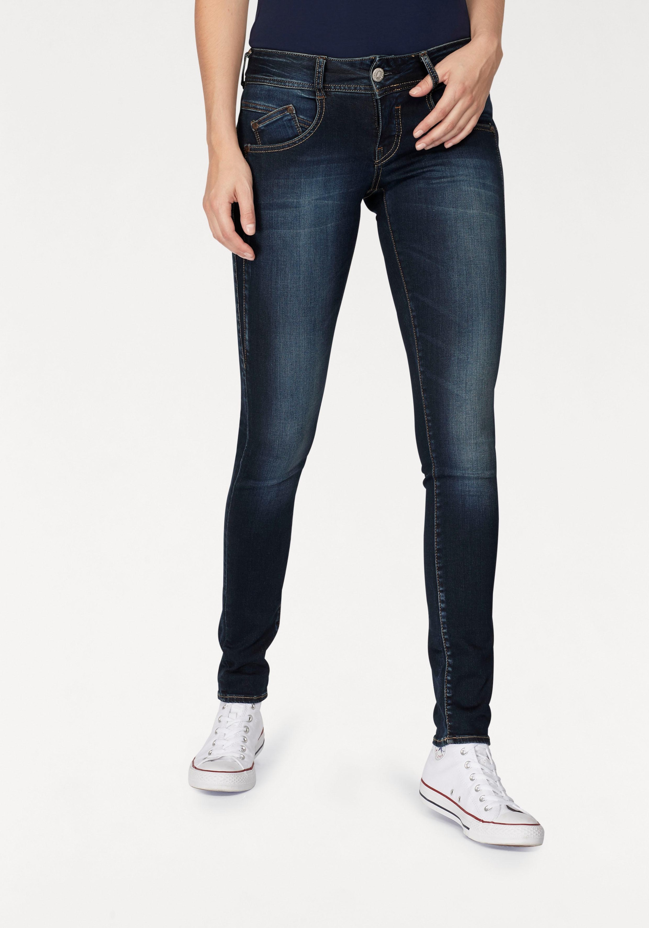 Herrlicher Powerstretch online Low REUSED«, »GILA SLIM Waist kaufen Slim-fit-Jeans