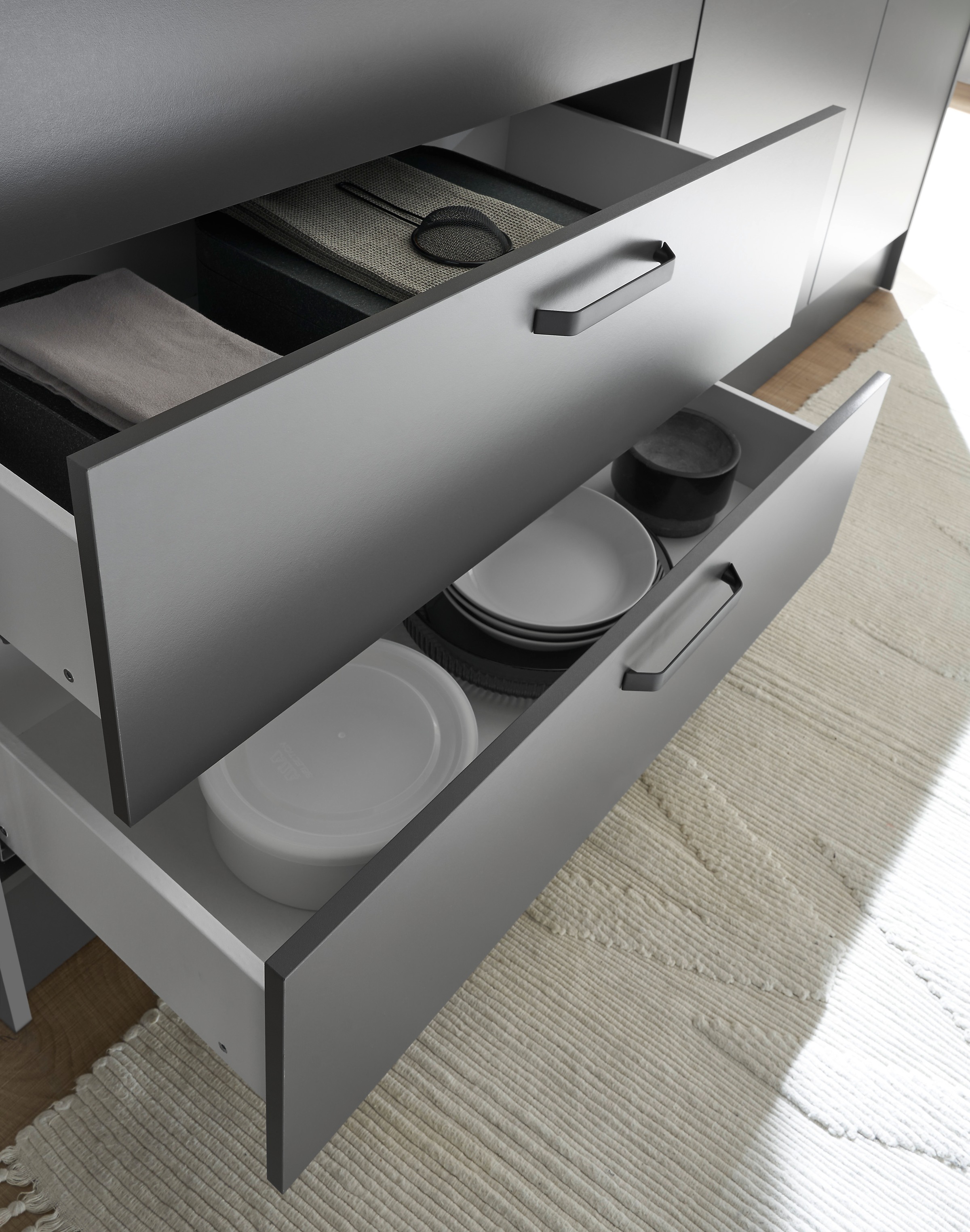 BASIC by Balculina Küchenzeile »Mykonos, Küchenzeile BxHxT 326x205x60«, Breite 326 cm, wahlweise mit E-Geräten, mit Softclose-Funktion