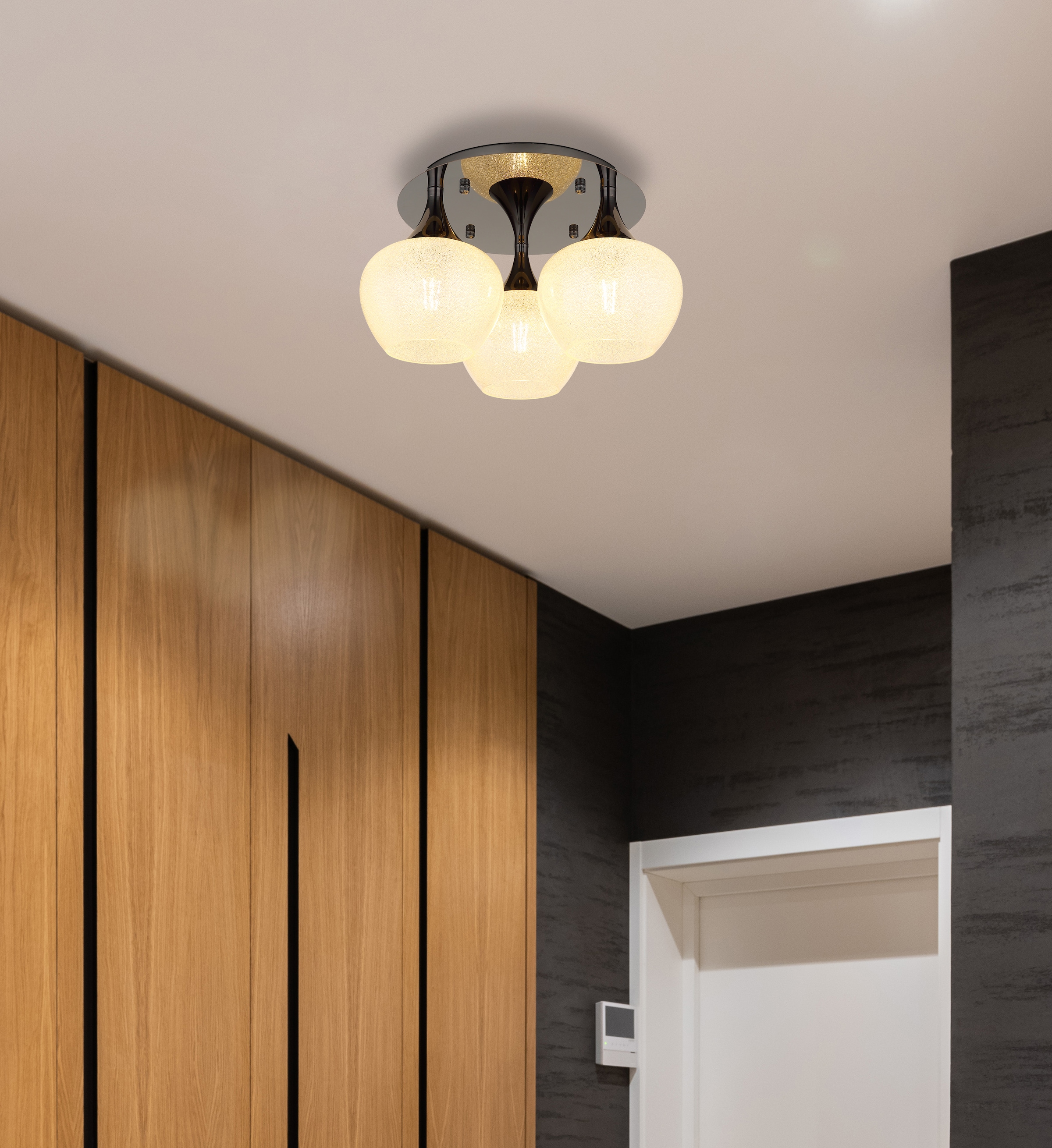 GLOBO LIGHTING Deckenleuchte »MAXY«, Leuchtmittel E27 | ohne Leuchtmittel, Deckenlampe/Glas klar/Acrylkristalle/Wohnzimmer/Esszimmer/elegant