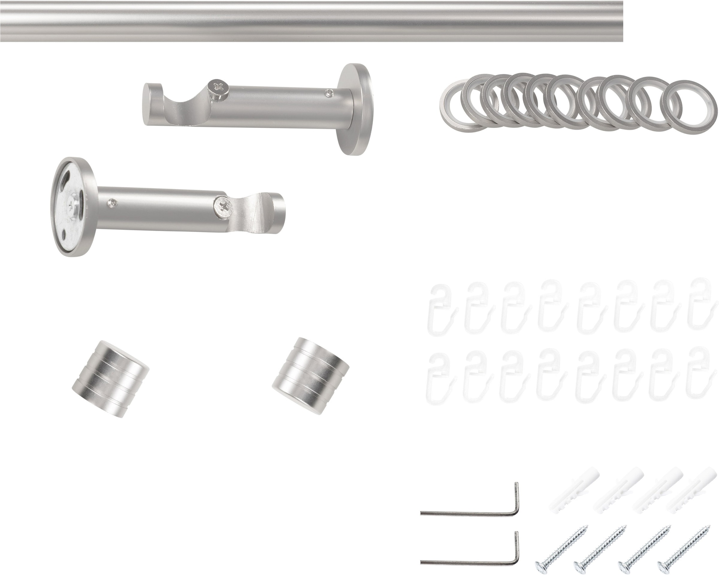 SN DECO GROUP Gardinenstange Ø 19 mm 1 läufig-läufig Fixmaß;kürzbar