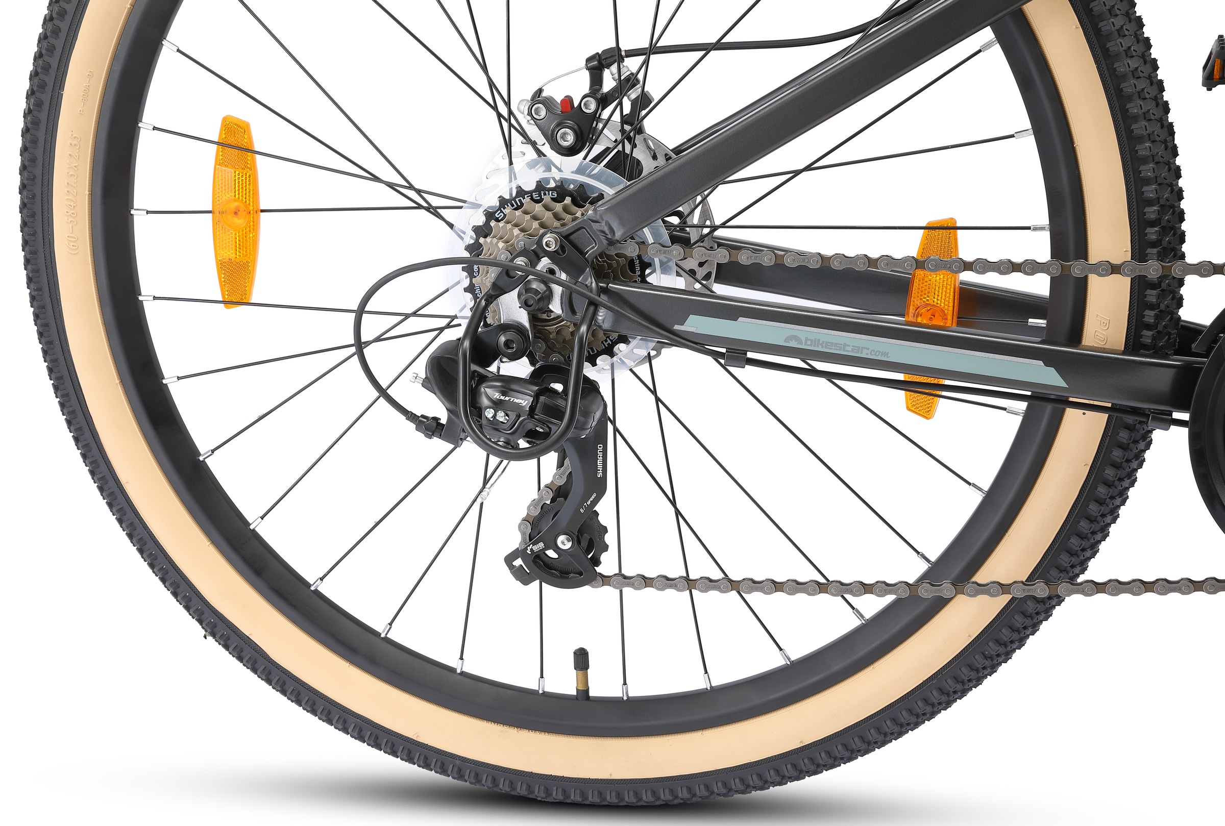 Bikestar Mountainbike 21 Gang Shimano RD-TY300 Schaltwerk Kettenschaltung für Damen und Herren, Kettenschaltung