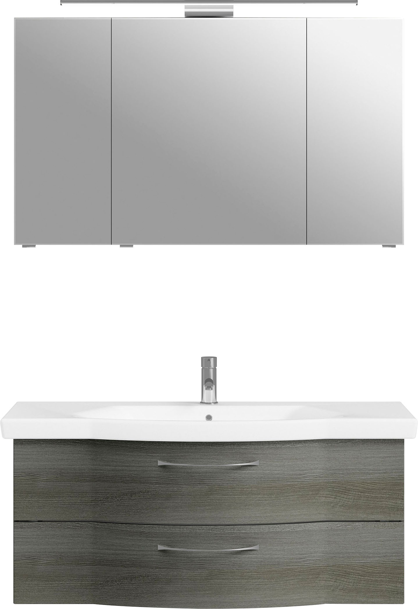 Saphir Badmöbel-Set »6005 Sprint Keramik-Waschtisch mit LED-Spiegelschrank, günstig online kaufen