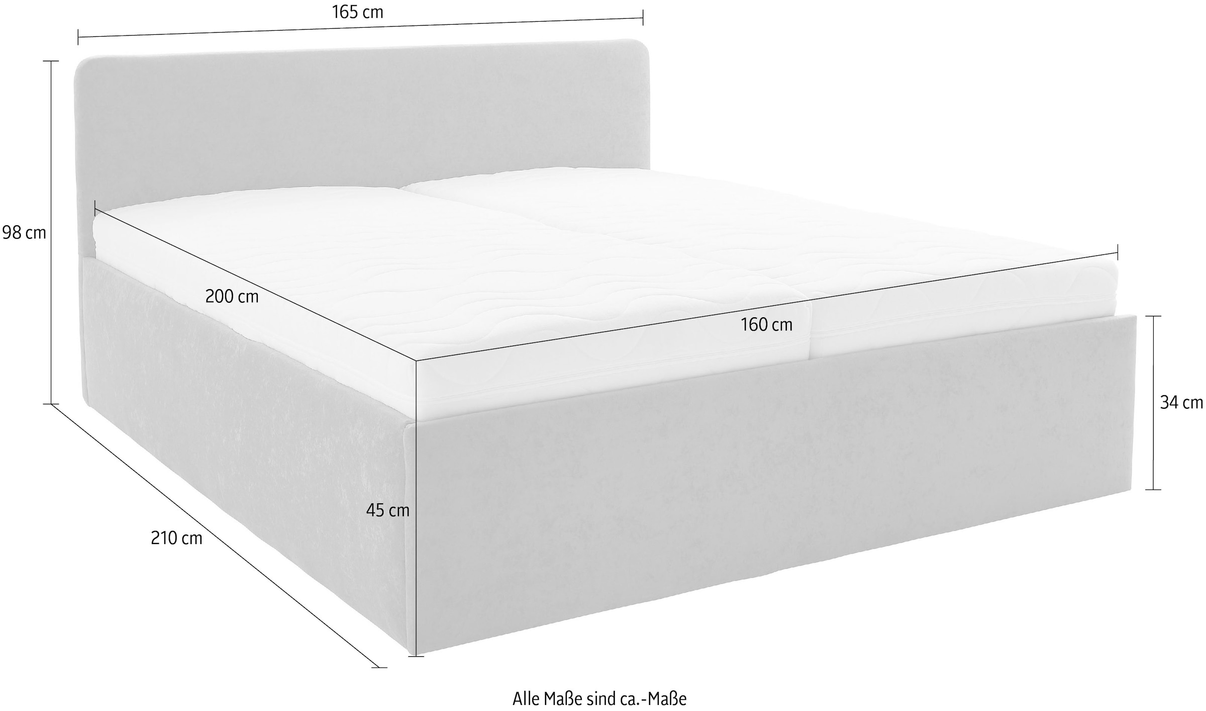 5. Bild von Westfalia Schlafkomfort Polsterbett, inkl. Bettkasten bei Ausführung mit Matratze