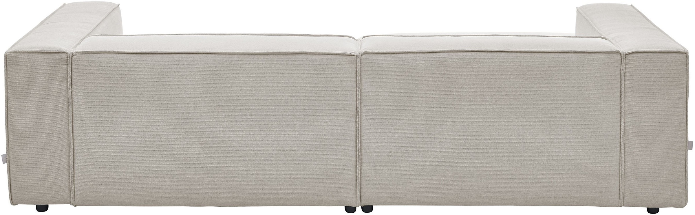 LeGer Home by Lena Gercke Ecksofa »PIARA mit Kedernaht, Cord, Leinenoptik o. Strukturstoff, Couch, L-Form«, wahlweise Ottomane rechts/links, schwarze Füße, bequemer Sitzkomfort