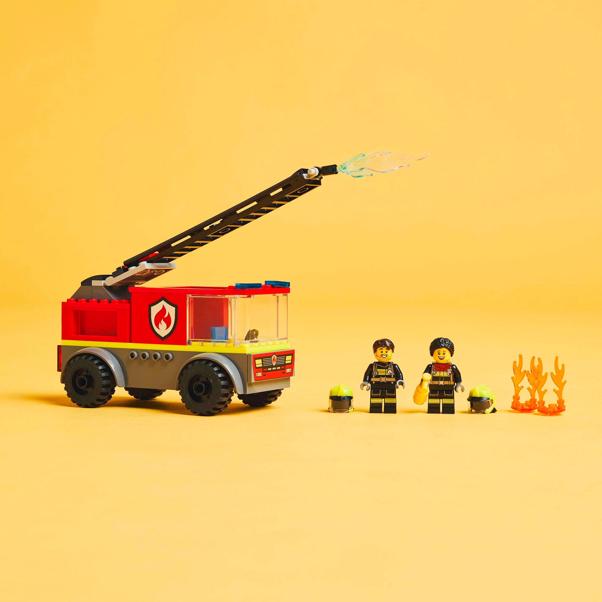LEGO® Konstruktionsspielsteine »Feuerwehrleiterfahrzeug (60463), LEGO City«, (82 St.), Made in Europe