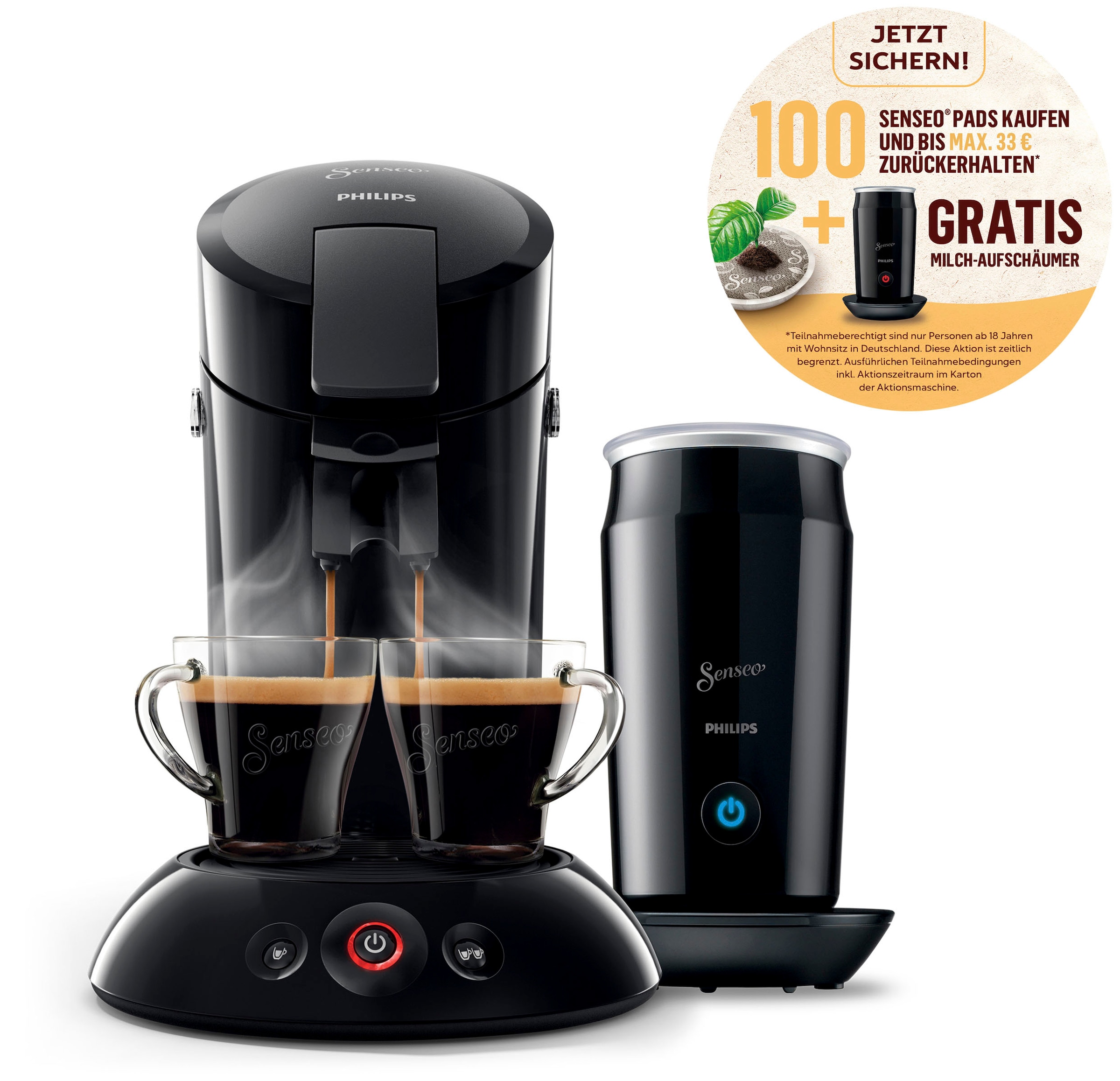 Philips Senseo Kaffeepadmaschine »Original HD6553/65«, inkl.  Milchaufschäumer im Wert von € 79,99 UVP bestellen