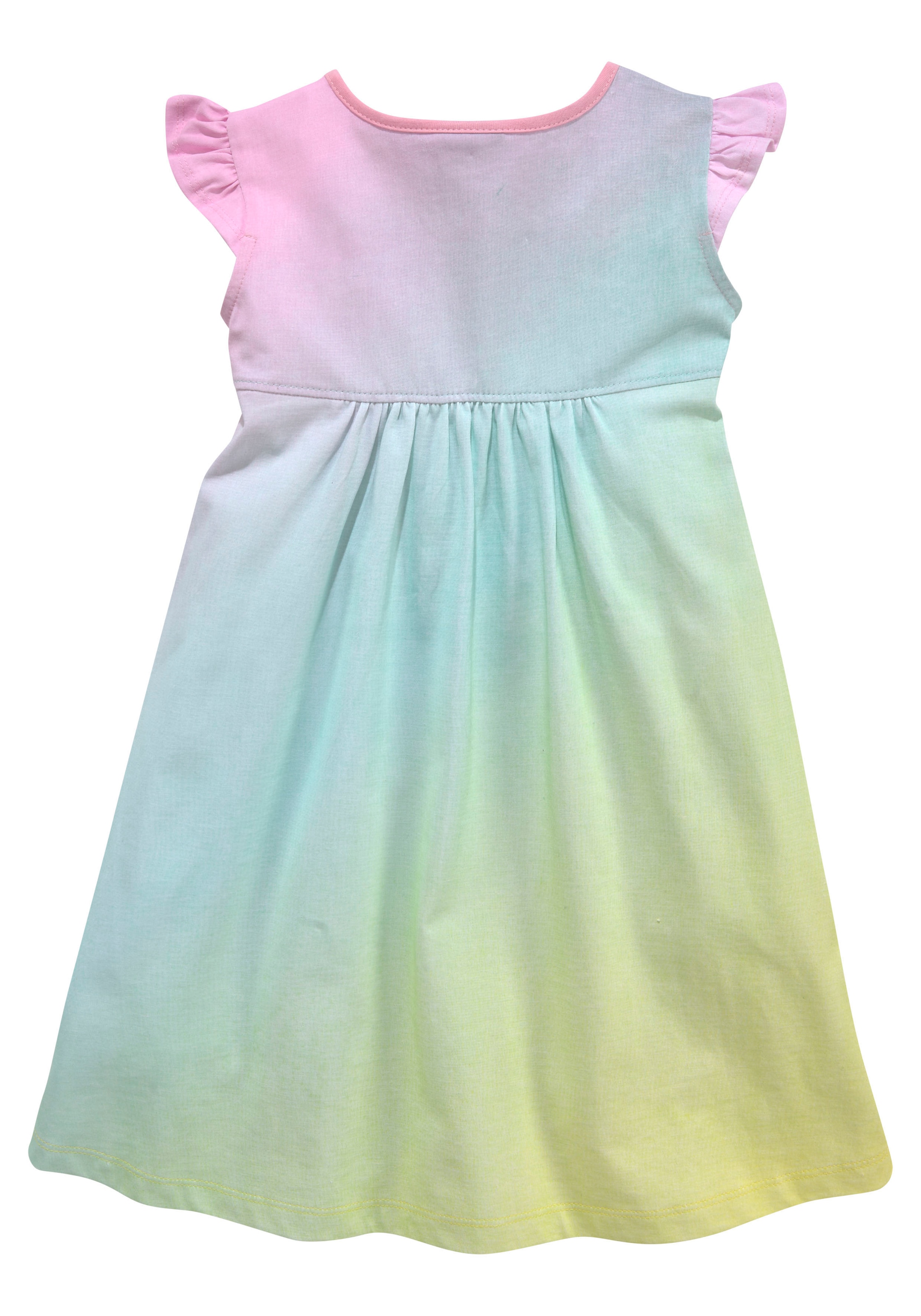 KIDSWORLD Jerseykleid »in Regenbogenfarben«, kniefreie Länge, weit ausgestellter Schnitt, aus Baumwolle