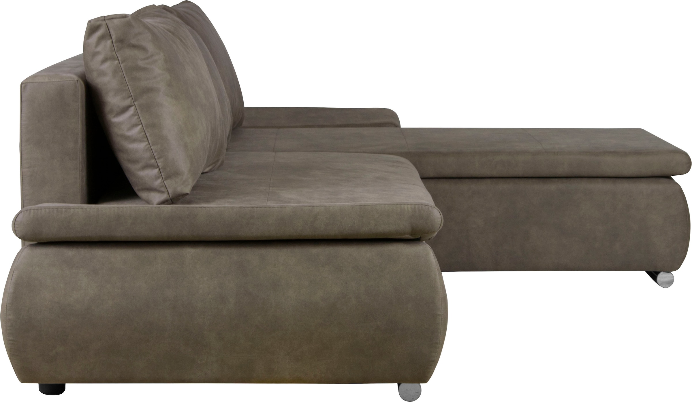 Home affaire Ecksofa »Acra L-Form« mit Bettfunktion und Bettkasten, in Mattenoptik