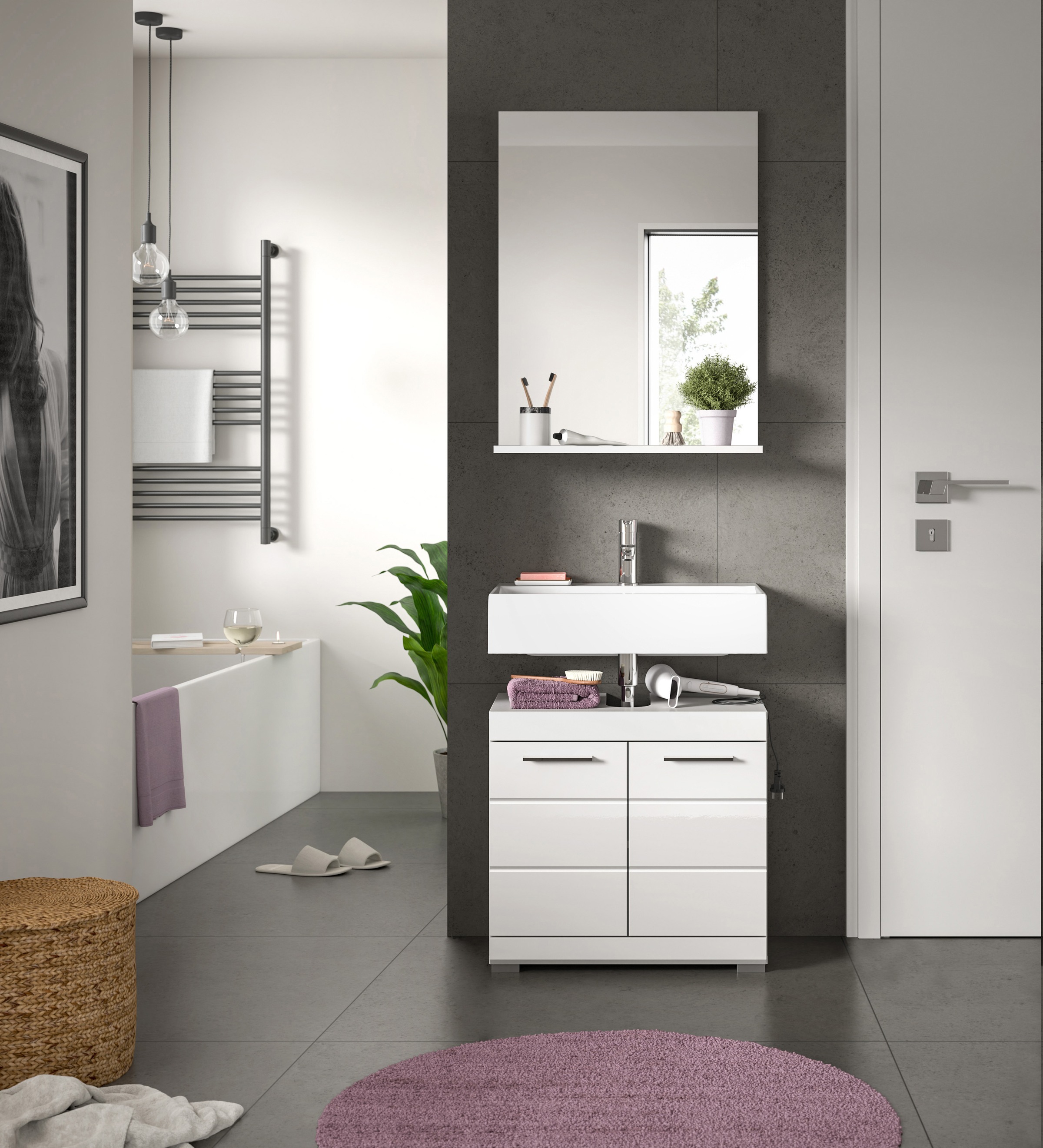 INOSIGN Badmöbel-Set »Siena, 2 teilig, bestehend aus: Waschbeckenunterschra günstig online kaufen