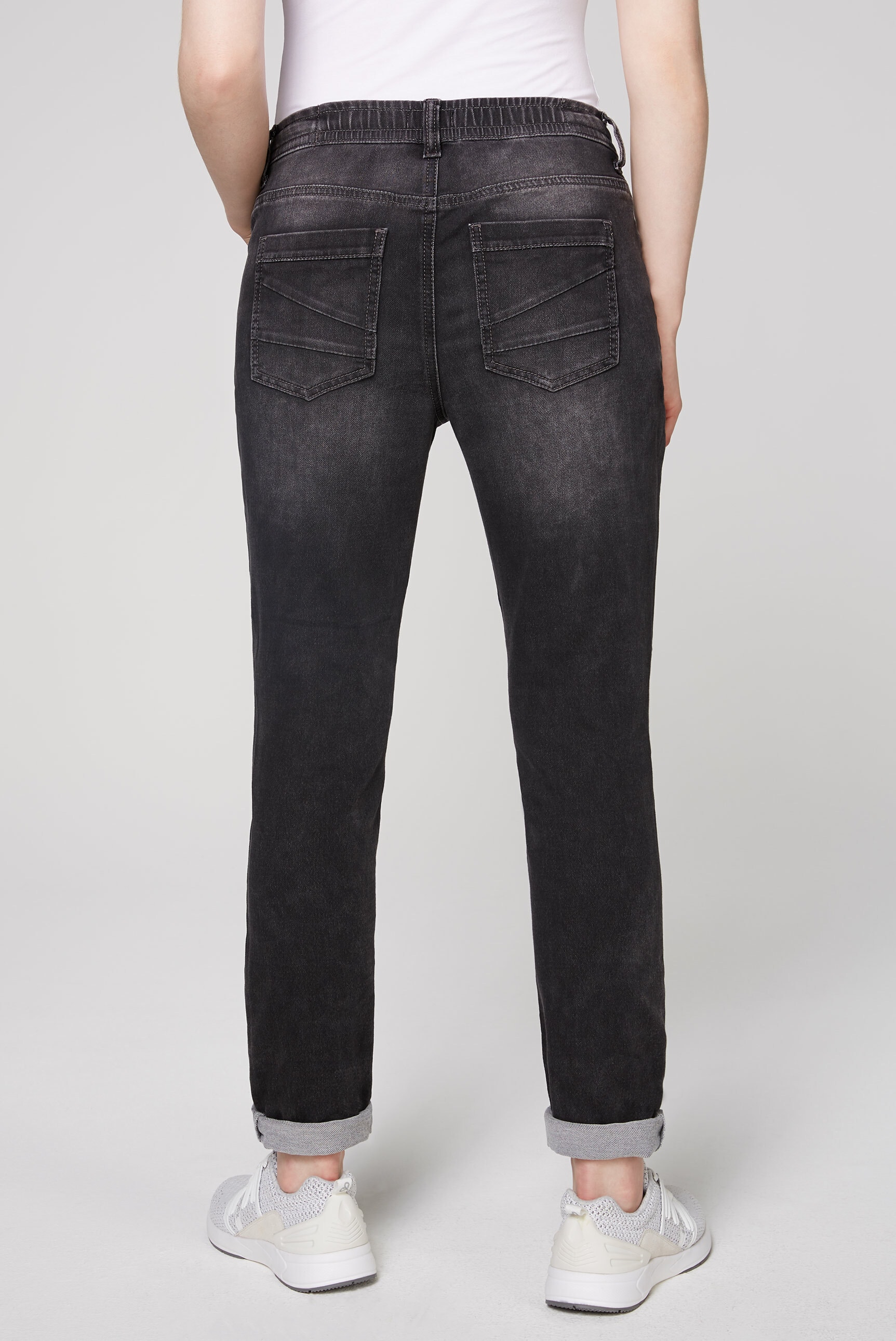 SOCCX Boyfriend-Jeans, mit Gummizug hinten am Bund