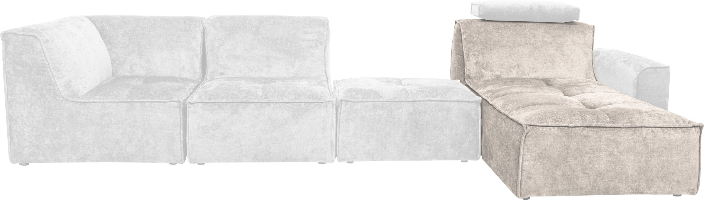 RAUM.ID Sofaelement »Monolid«, als Modul oder separat verwendbar, Bezug in Teddy-Optik