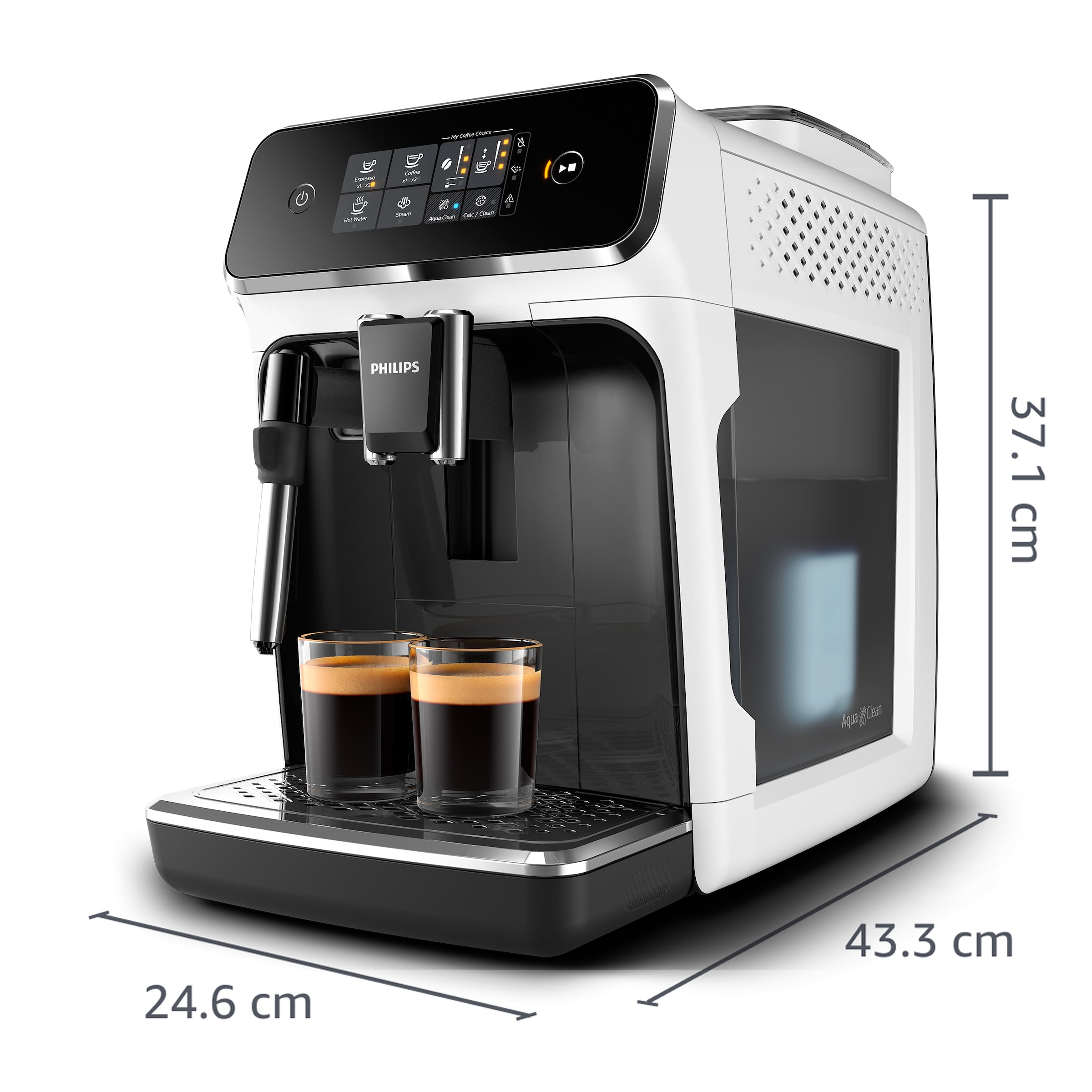 Philips Kaffeevollautomat »2200 Serie EP2220/10 Pannarello«, für 2 Kaffeespezialitäten und anpassbarer Aromastärke, mattschwarz