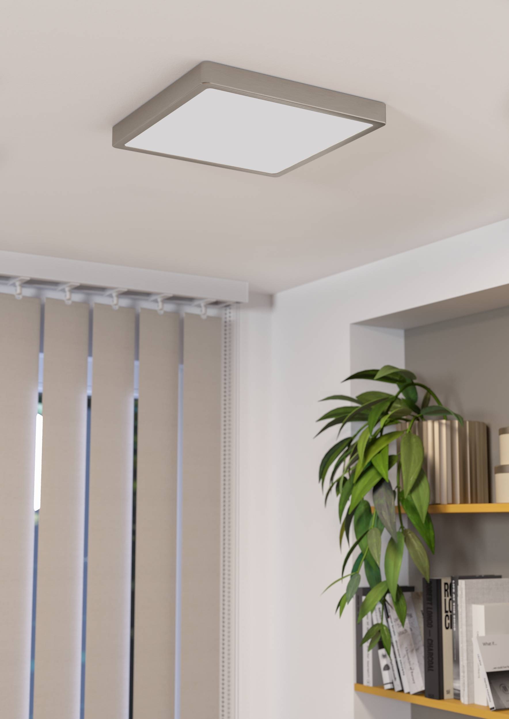 EGLO Aufbauleuchte »Fueva 5 Deckenleuchte, Flurlampe, Wohnzimmerlampe, Nickel-Matt, Lampe« LED-Modul 1 Stk. Neutralweiß L x B 28,5 cm, Aufbauleuchte ,Deckenlampe, LED Aufbaulampe