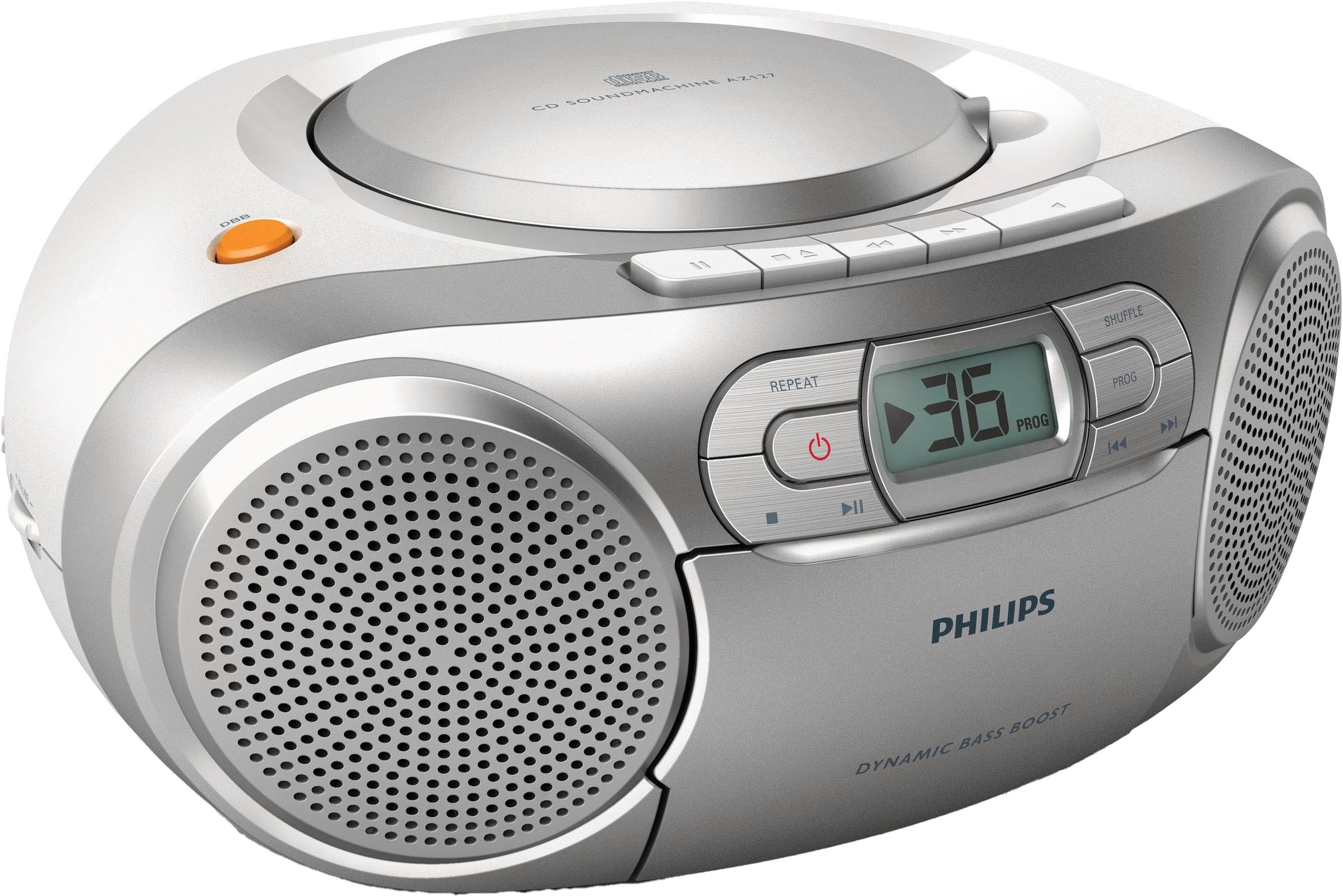 PHILIPS Radio »AZ127« ( FM-Tuner 2 W) silber Dynamic Bass Boost