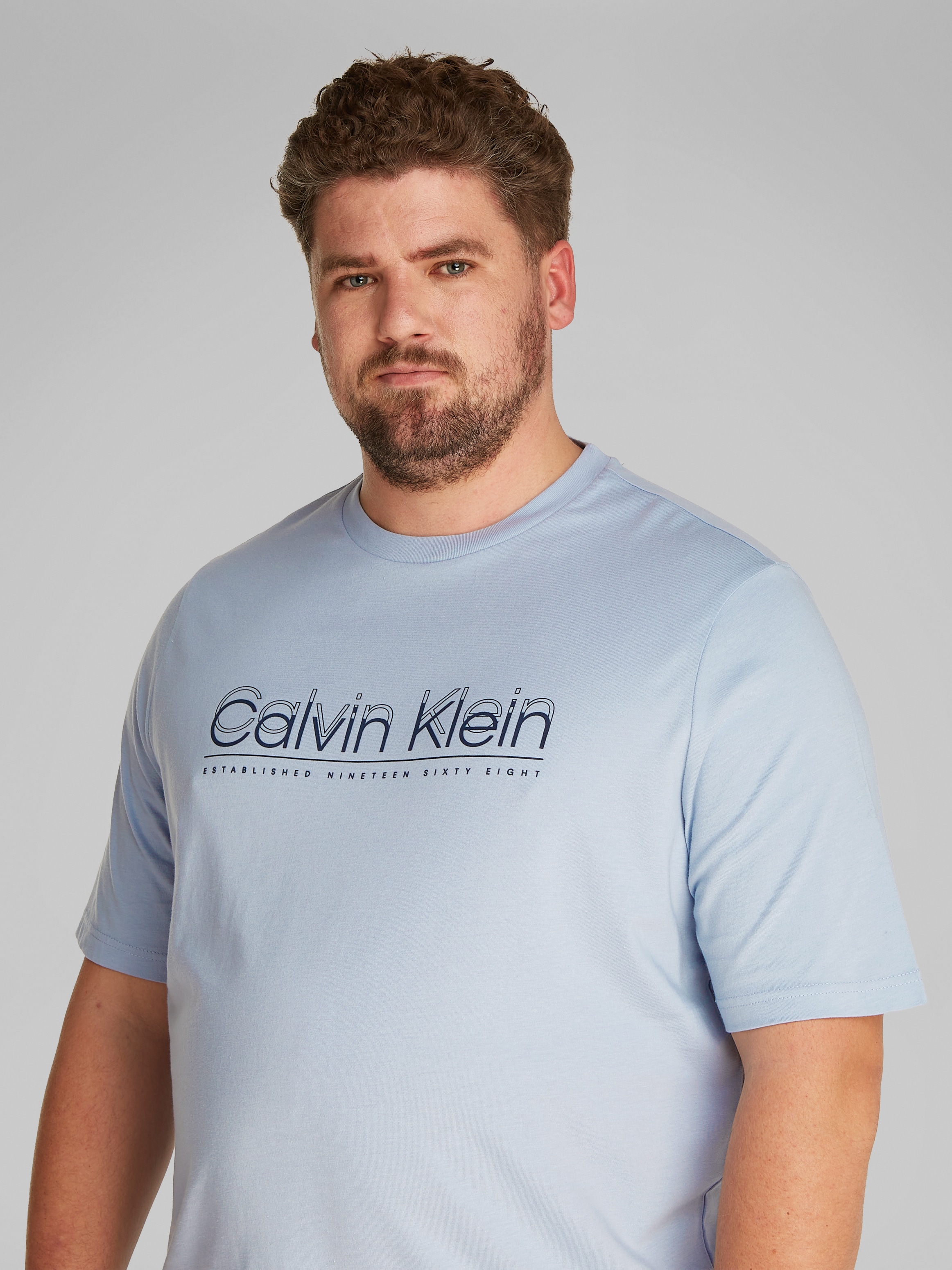 Calvin Klein Big&Tall T-Shirt »BT_CP-DOUBLE LOGO T-SHIRT«, in großen Größen