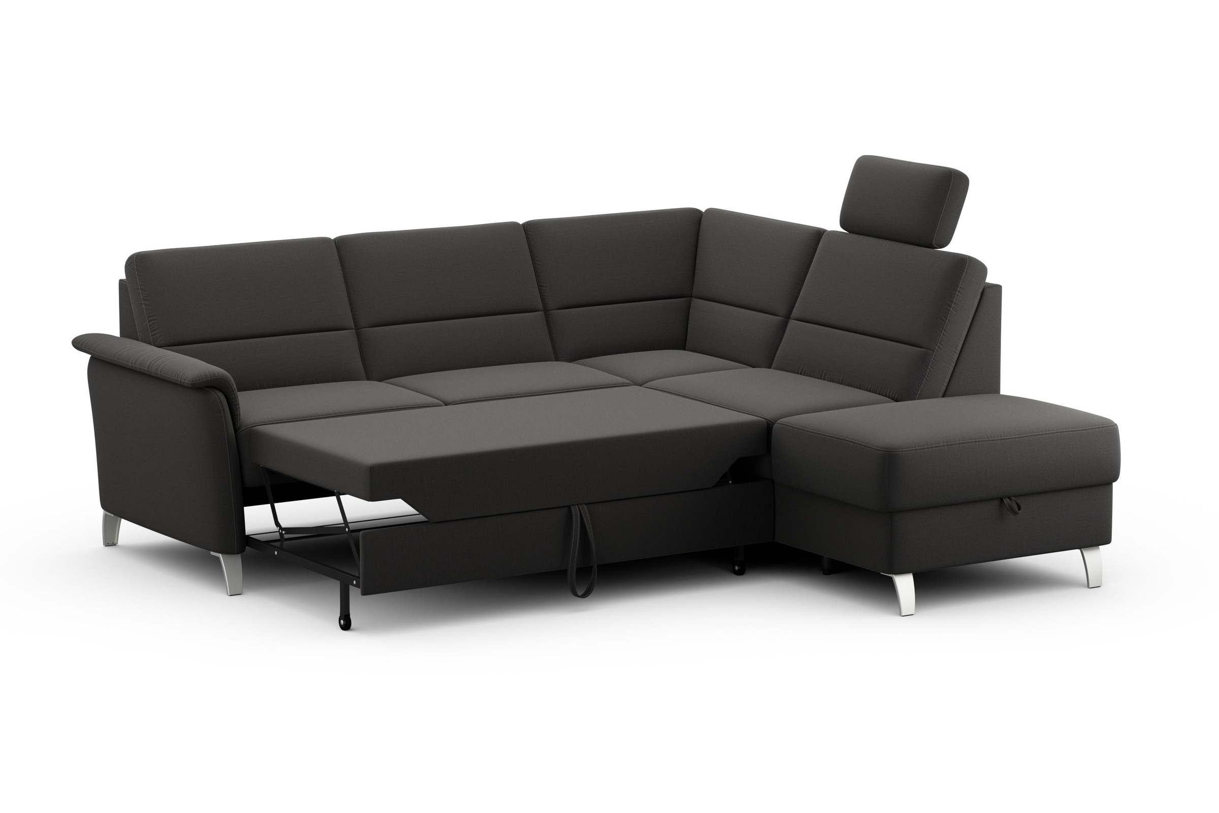 sit&more Ecksofa »Palmera L-Form«, Federkern, wahlweise mit Bettfunktion und mit/ohne Stauraum