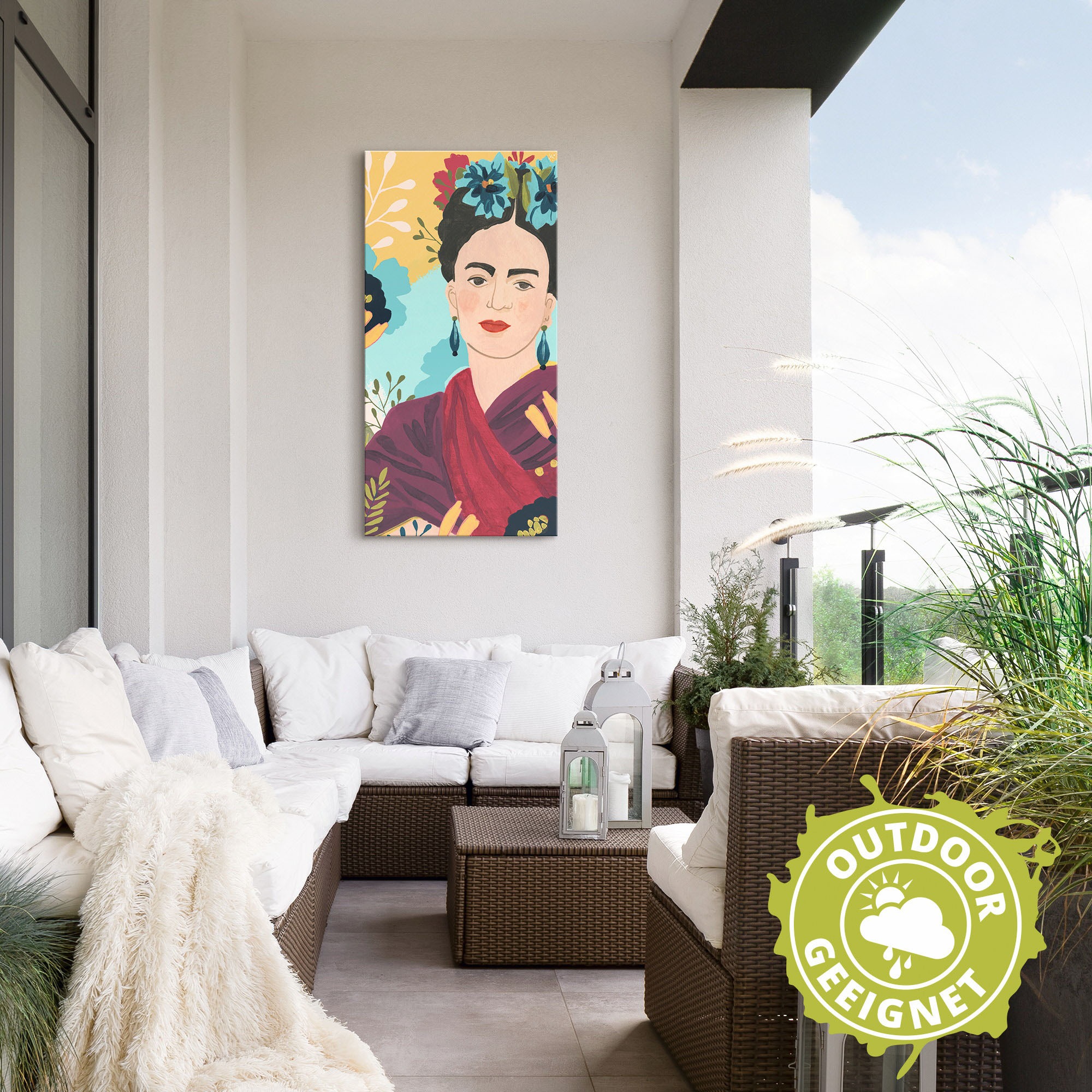 Artland Alu-Dibond-Druck »Fridas Garten Collektion B«, Bilder von Frauen, (1 St.), für Innen- und Außenbereich geeignet, Outdoorbild